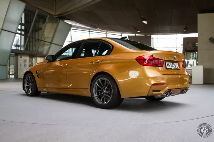 BMW M3 (F80) painted in Sunburst Gold