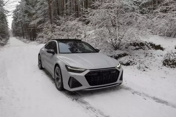 Audi RS7 Sportback (C8) painted in Glacier White Matte