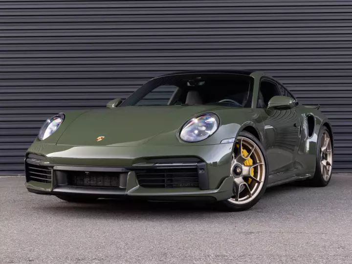 Porsche 911 Turbo S (992.1) painted in Nato Olive