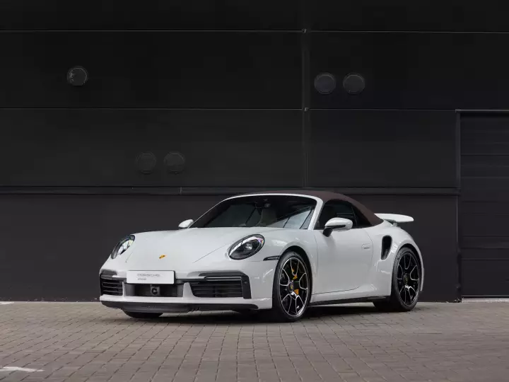 Porsche 911 Turbo S Convertible (992.1) painted in Dolphin Grey