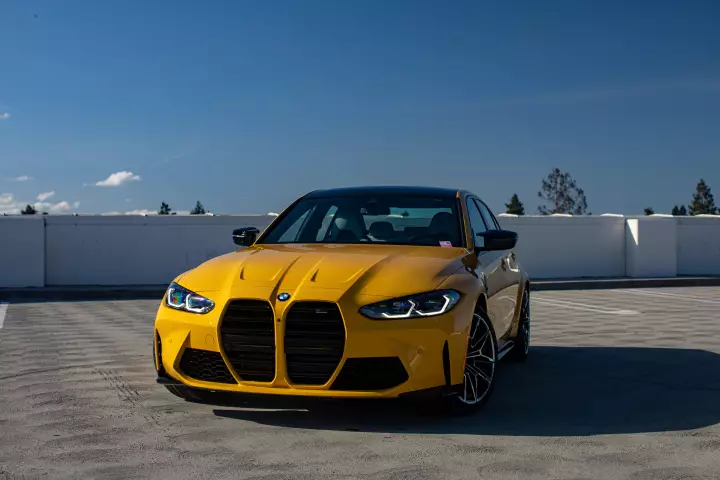 BMW M3 (G80) painted in Speed Yellow