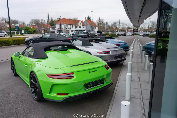 Porsche 911 Speedster (991) painted in Lizard Green