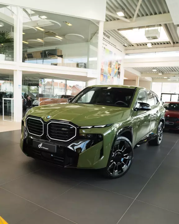 BMW XM painted in Urban Green II