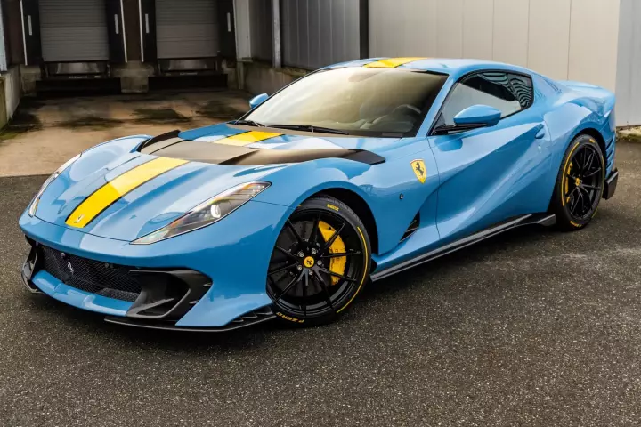 Ferrari 812 Competizione painted in Azzurro Le Castellet
