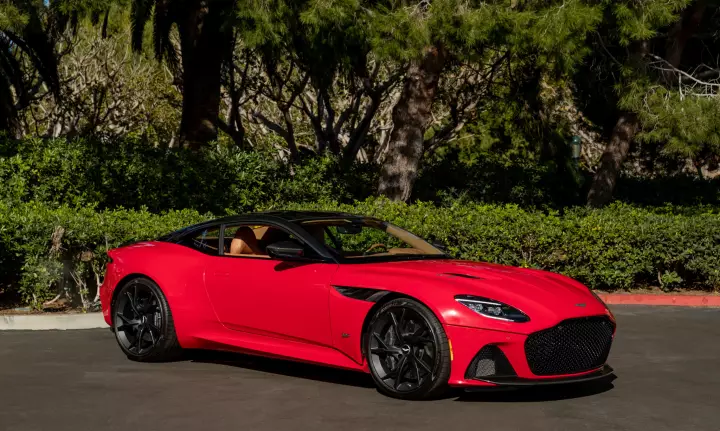 Aston Martin DBS Superleggera painted in Rosso Corsa