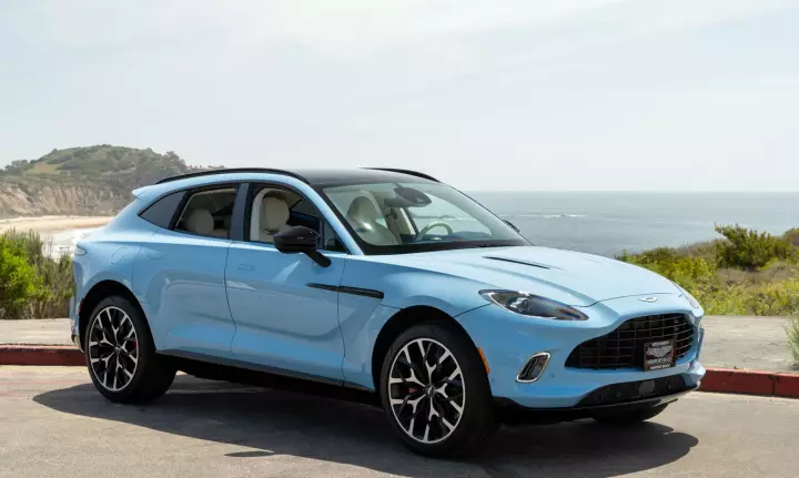 Aston Martin DBX painted in Frosted Glass Blue