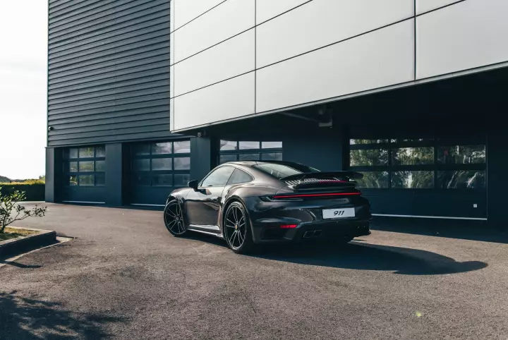 Porsche 911 Turbo S (992.1) painted in Grigio Granito Metallic