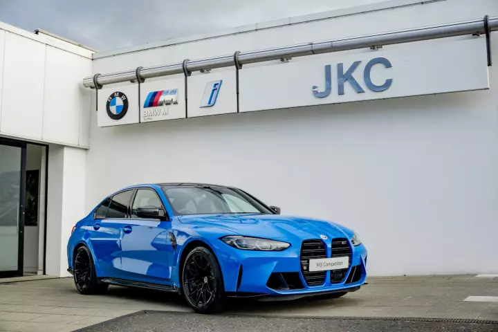 BMW M3 (G80) painted in Voodoo Blue