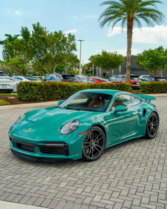 Porsche 911 Turbo S (992.1) painted in Smyrna Green