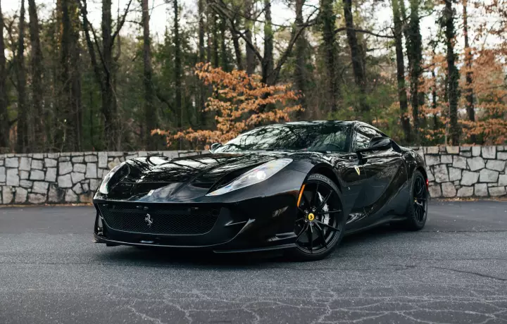 Ferrari 812 Superfast painted in Nero DS