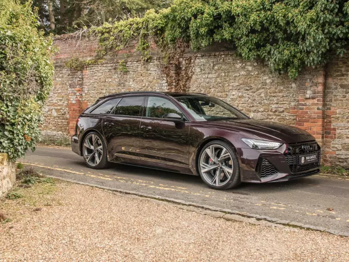 Audi RS6 Avant (C8) painted in Dark Red