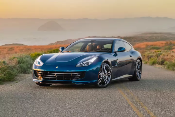 Ferrari GTC4Lusso painted in Blu Abu Dhabi