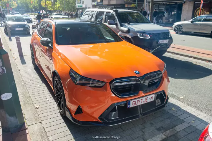 BMW M5 Touring (G99) painted in Fire Orange III