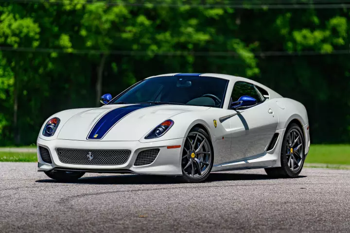 Ferrari 599 GTO painted in Bianco Avus