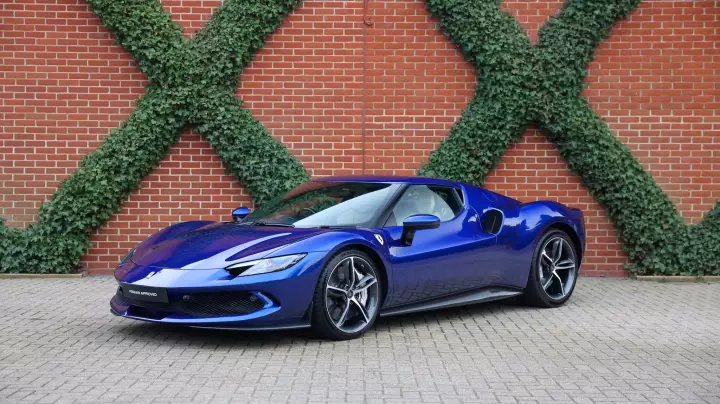 Ferrari 296 GTB painted in Blu Elettrico