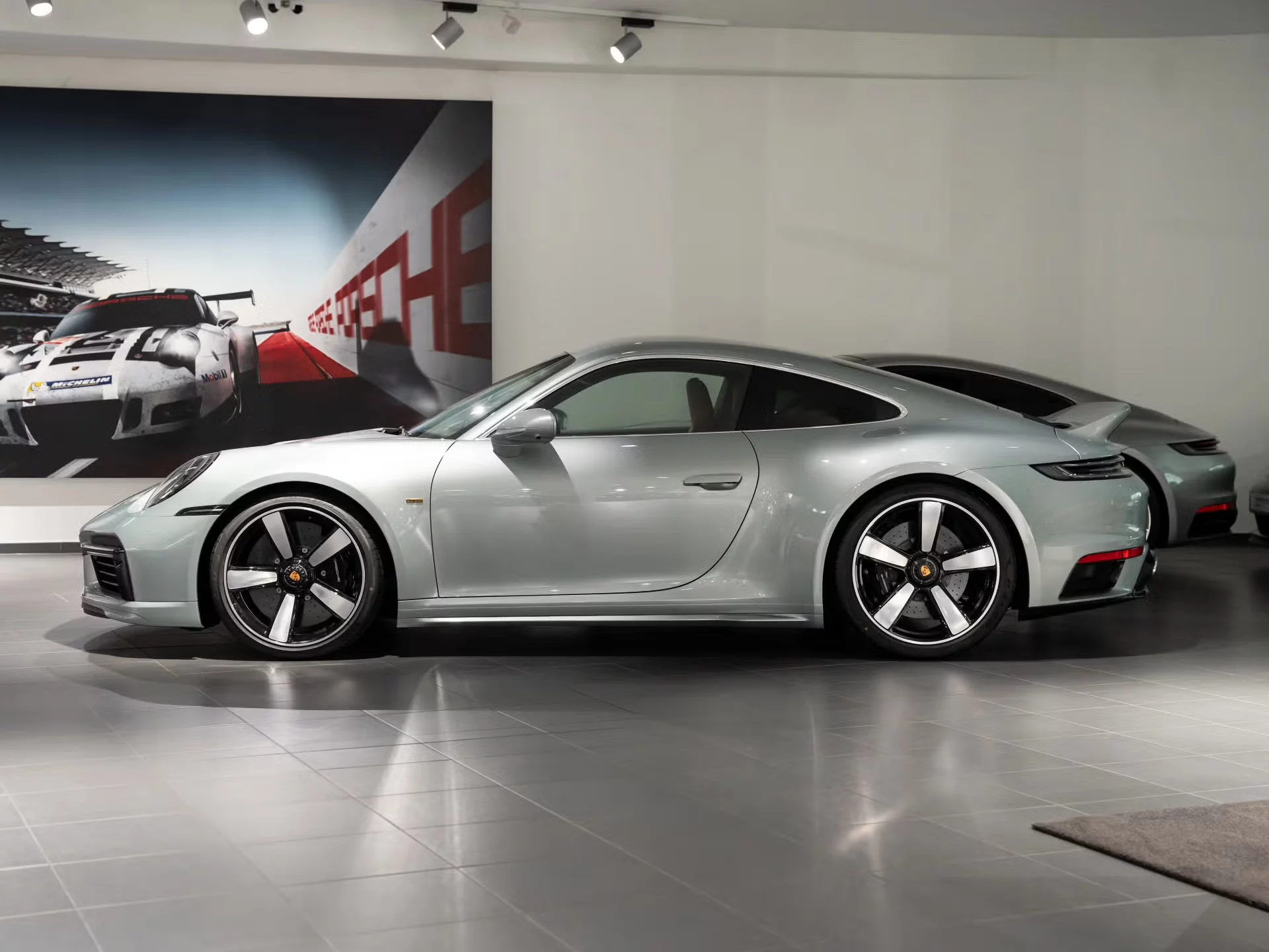 Fish Silver Grey Metallic Porsche 911 Sport Classic