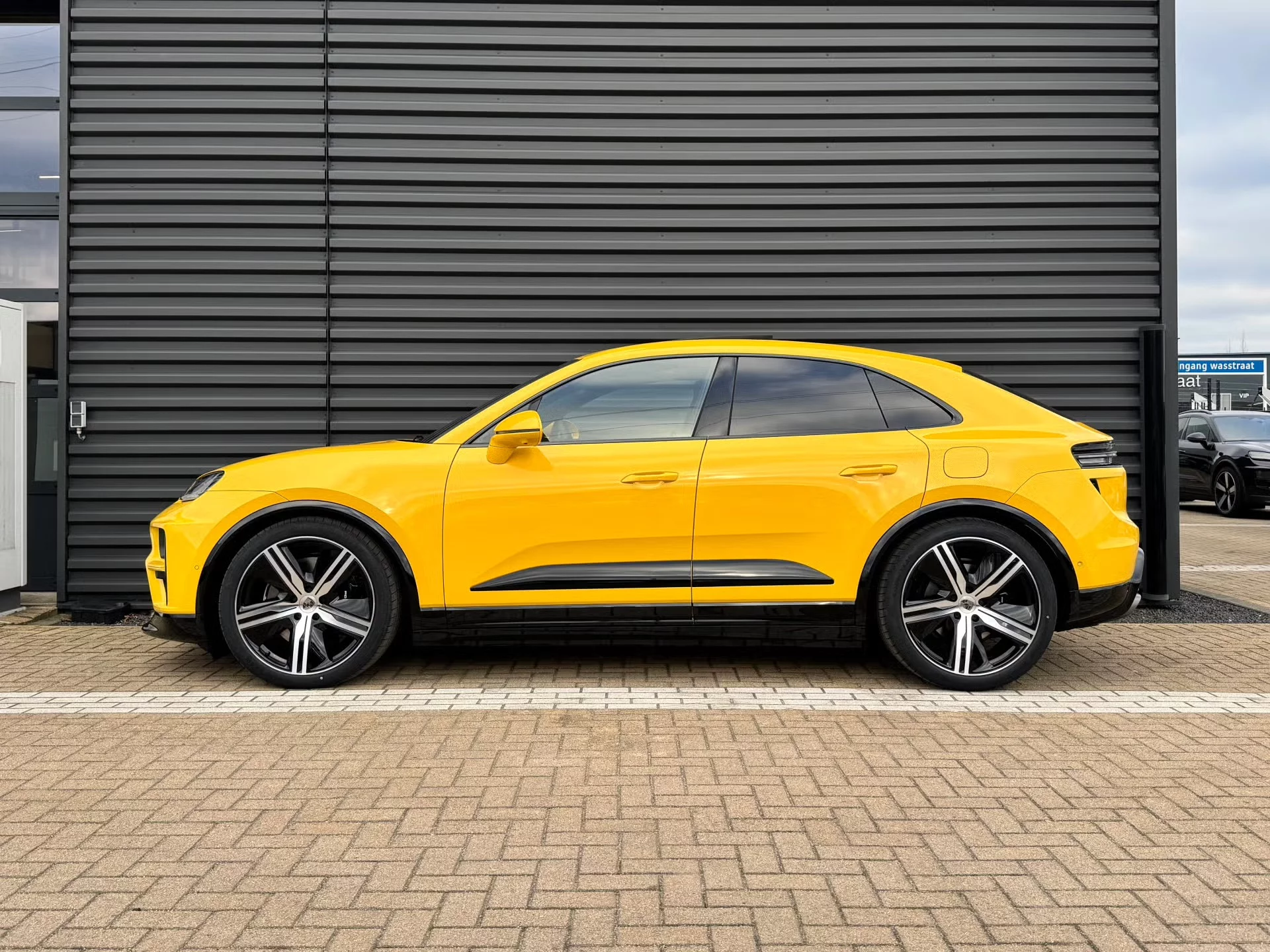 Speed Yellow Porsche Macan Electric