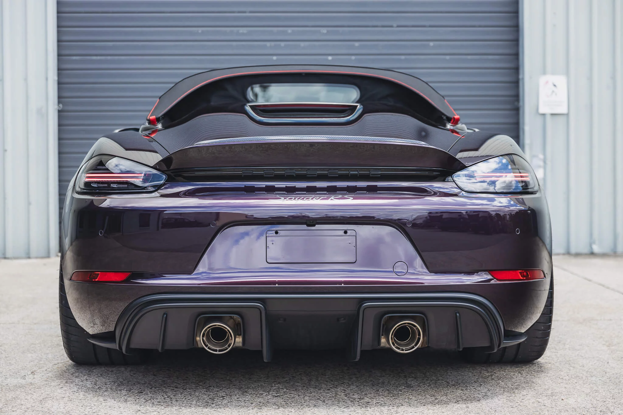 Amethyst Metallic Porsche 718 Spyder RS