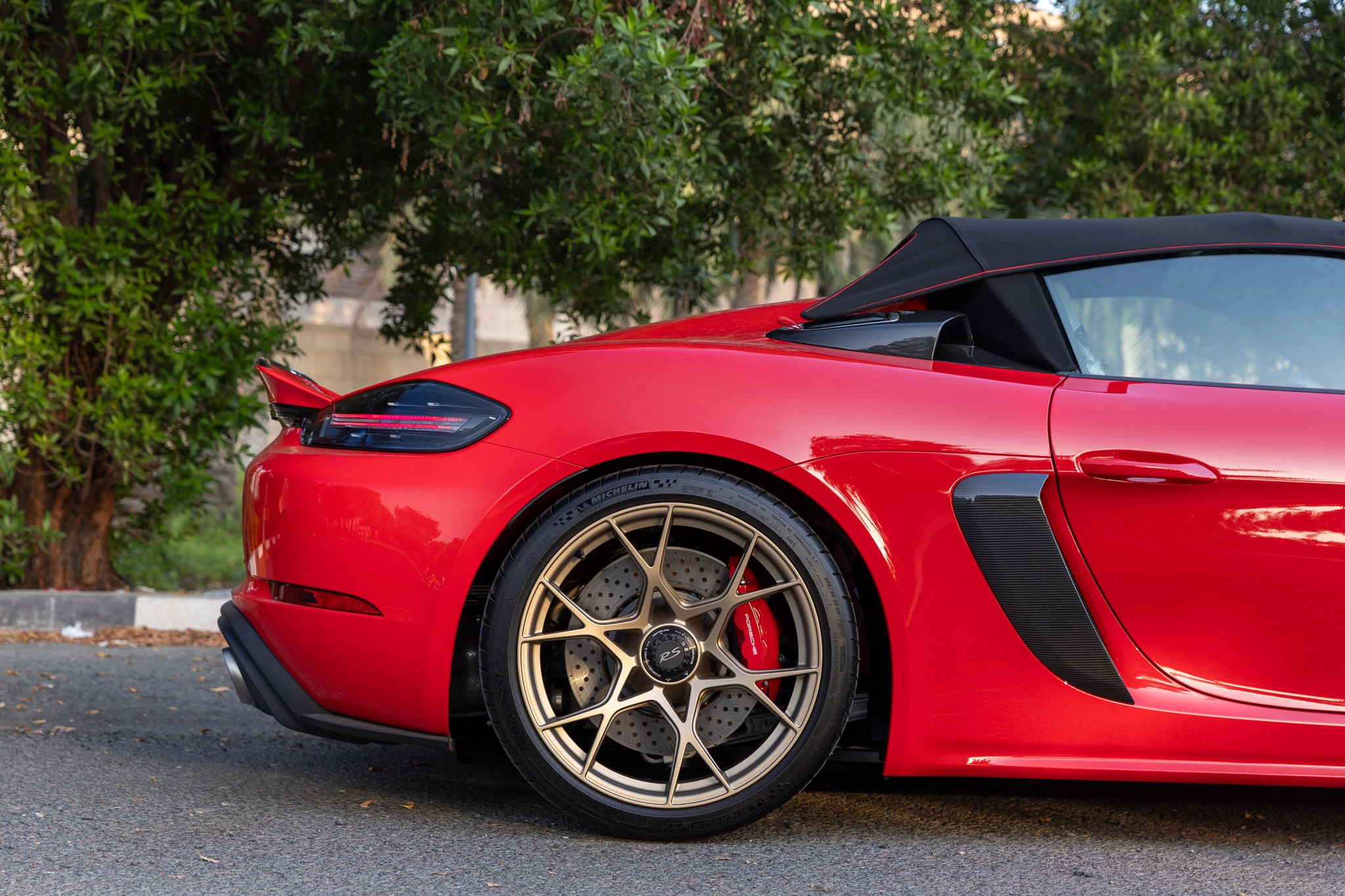 Guards Red Porsche 718 Spyder RS
