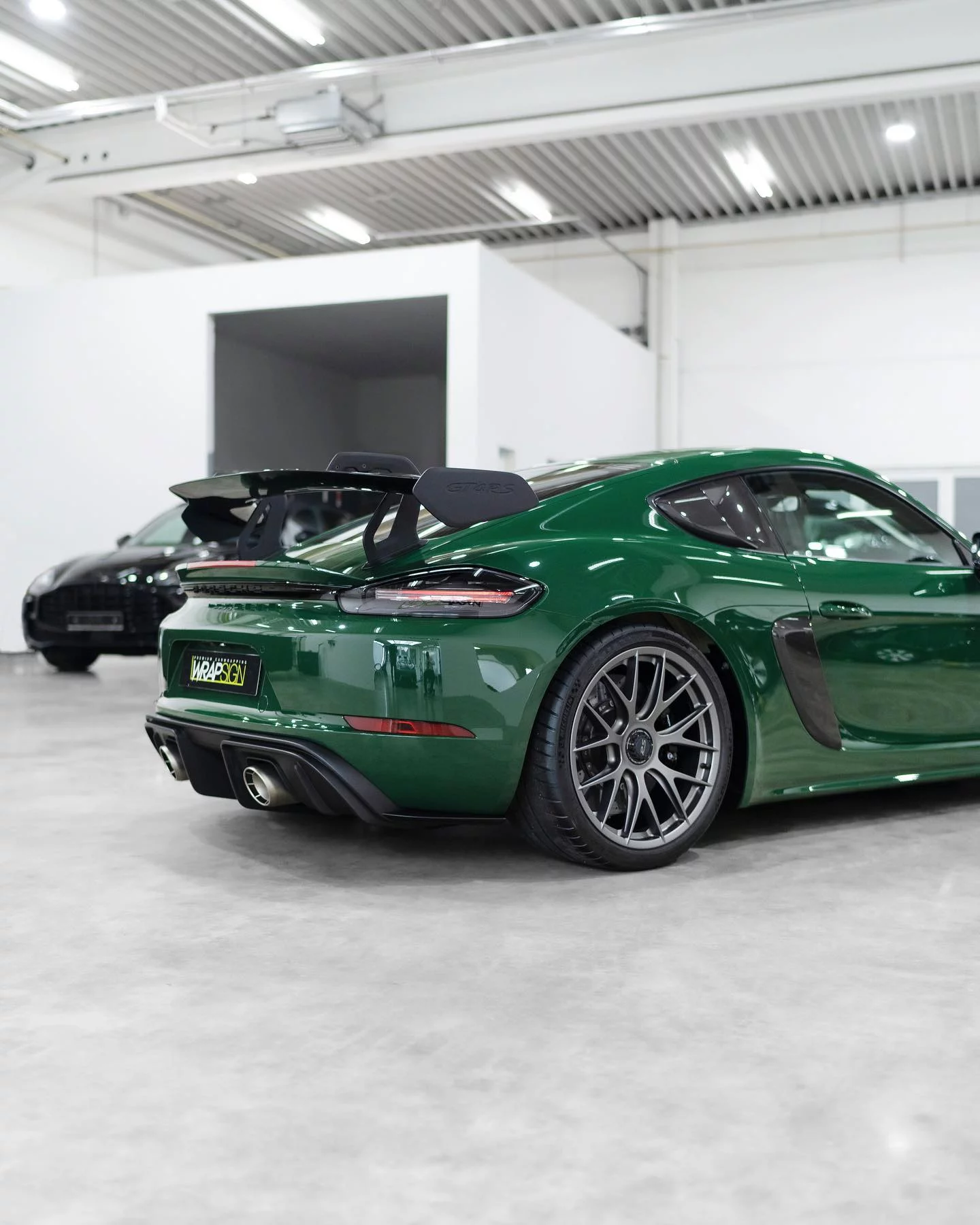 British Racing Green Porsche 718 Cayman GT4 RS
