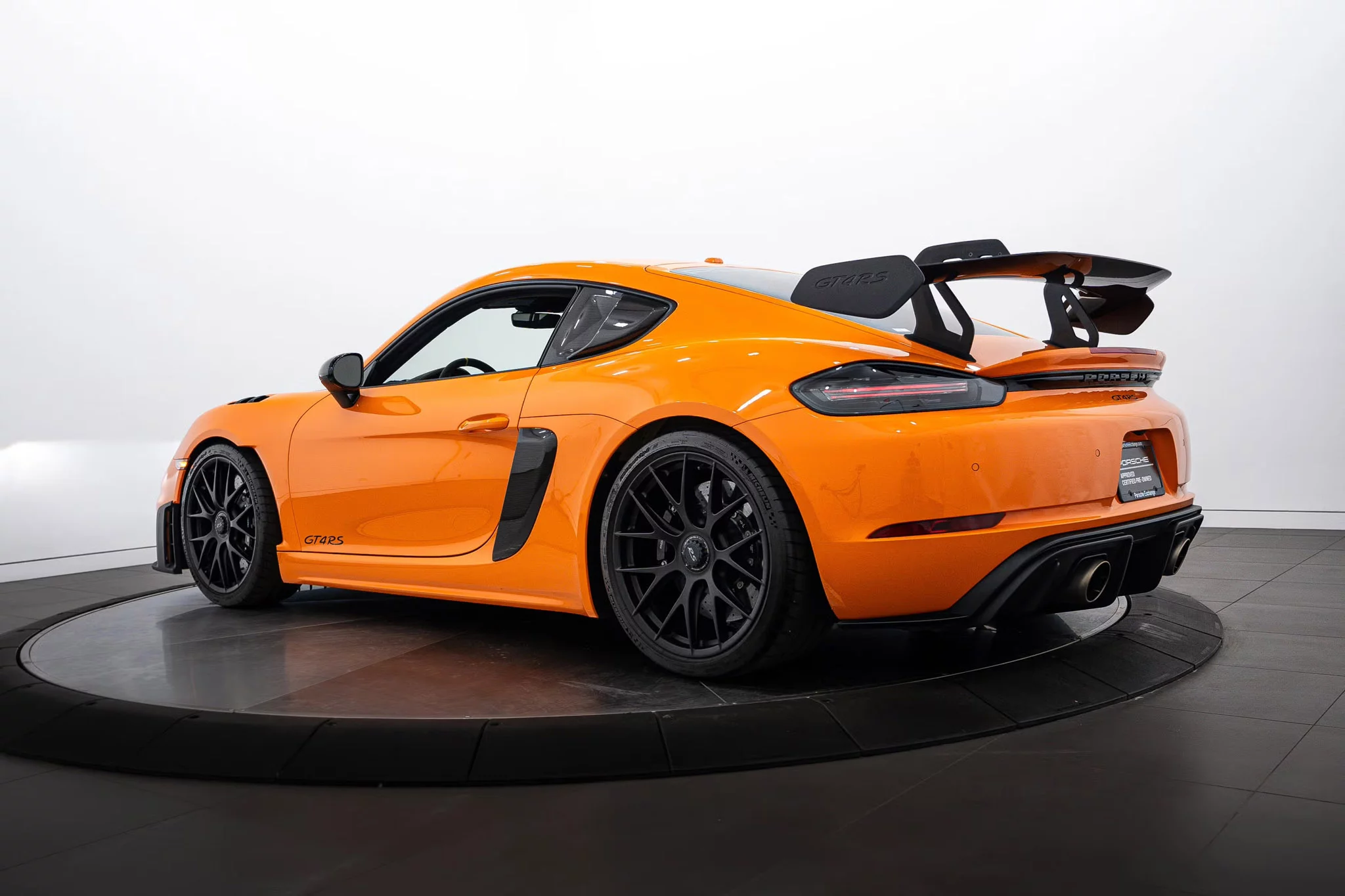 Pastel Orange Porsche 718 Cayman GT4 RS