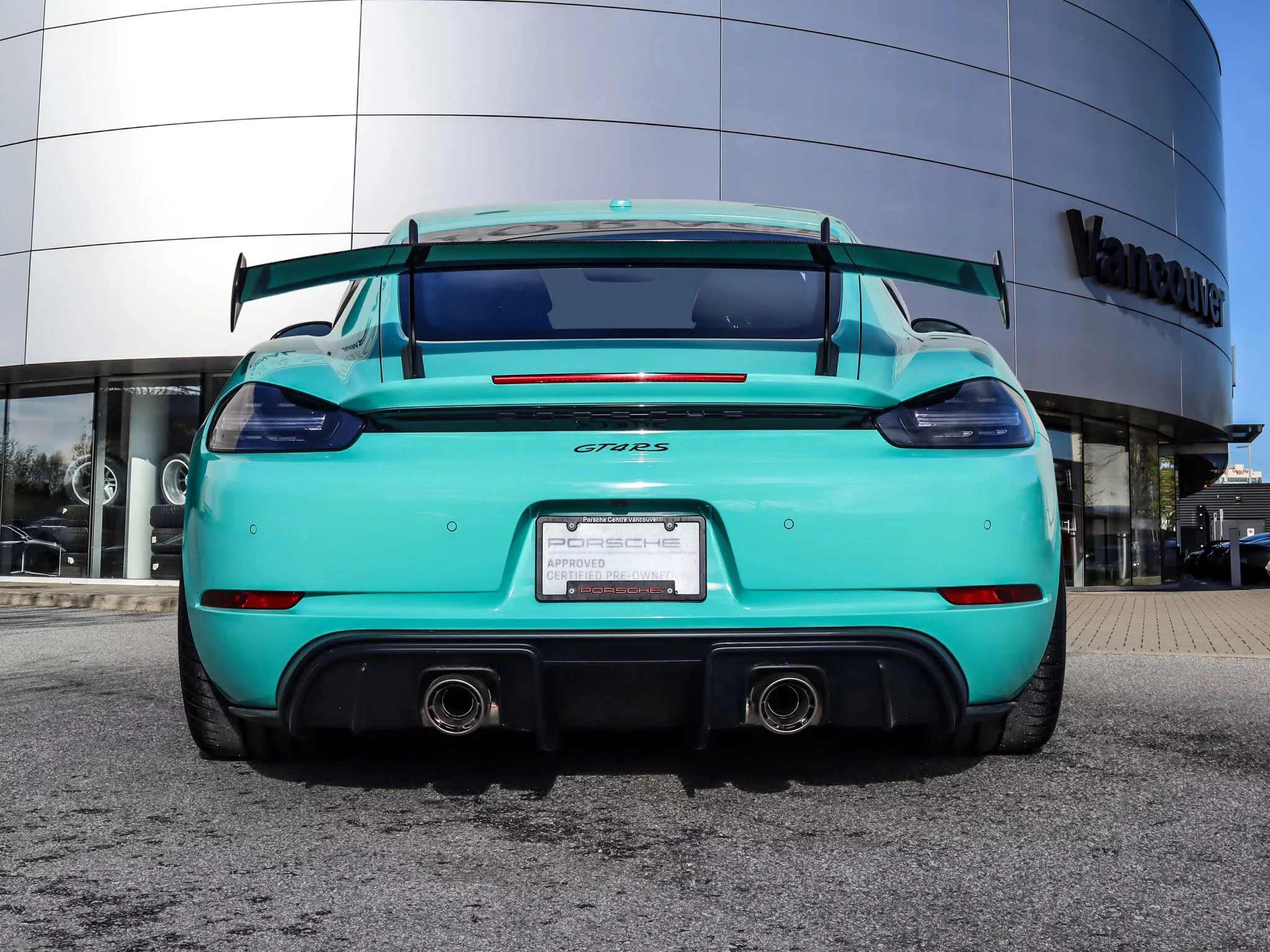 Mint Green Porsche 718 Cayman GT4 RS