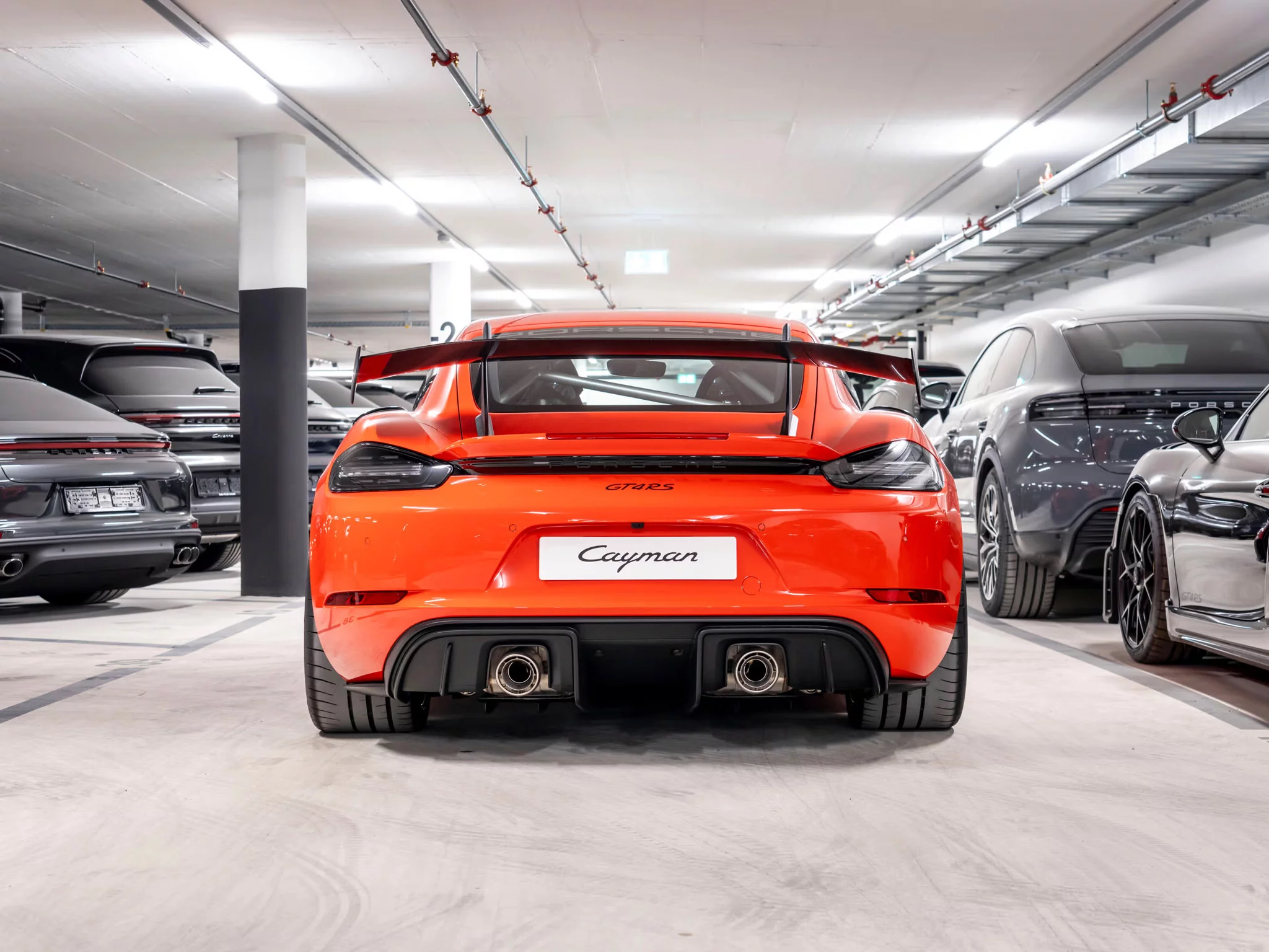 Lava Orange Porsche 718 Cayman GT4 RS