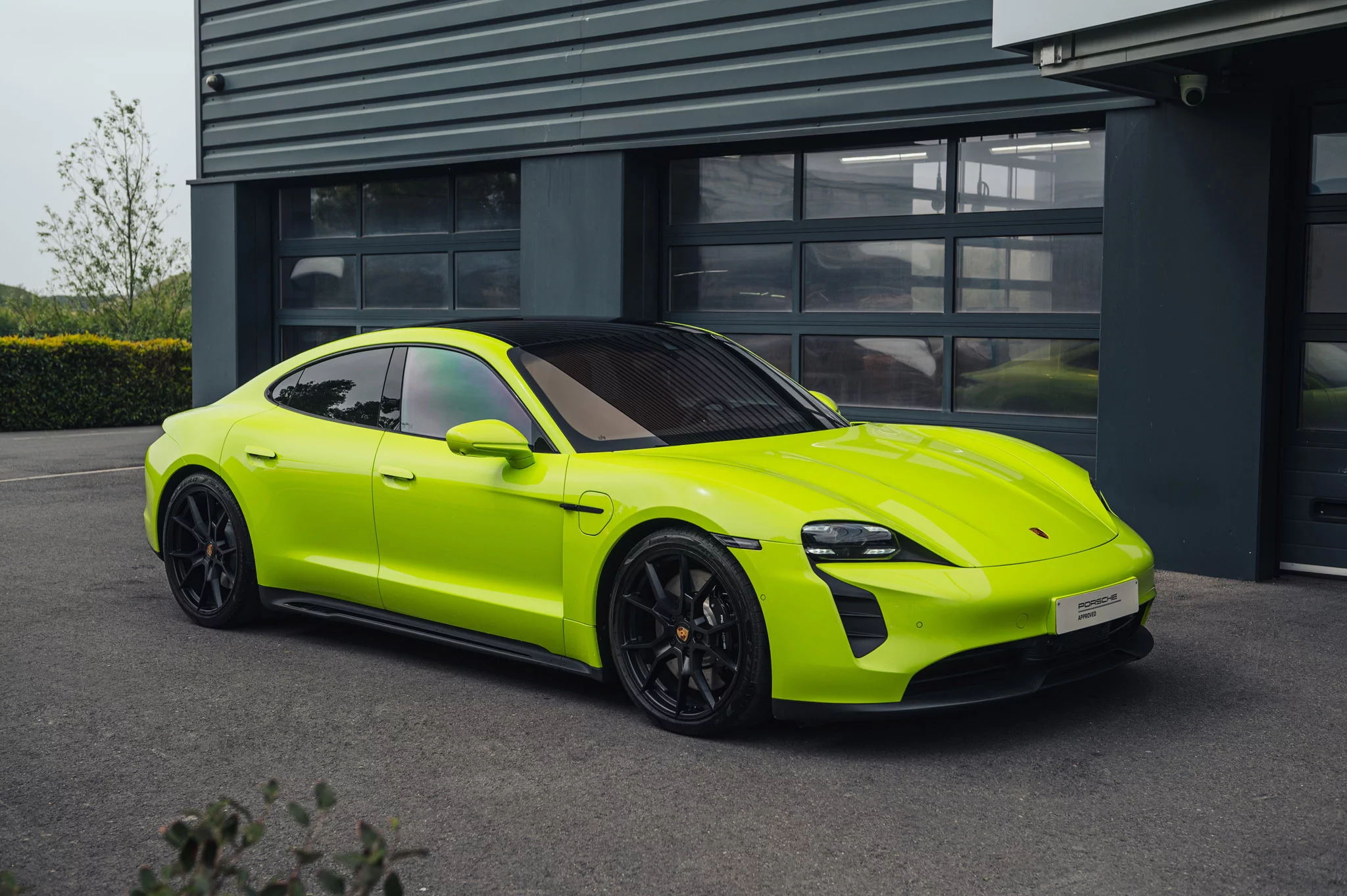 Acid Green Porsche Taycan