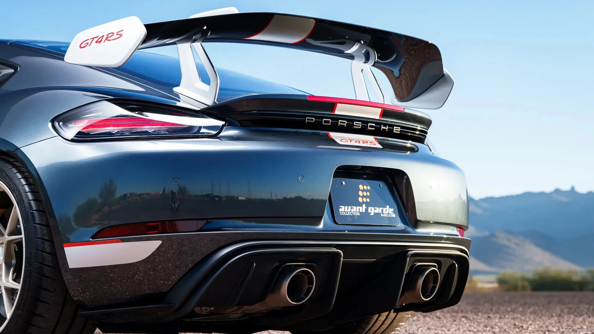 Carbon Steel Grey Porsche 718 Cayman GT4 RS