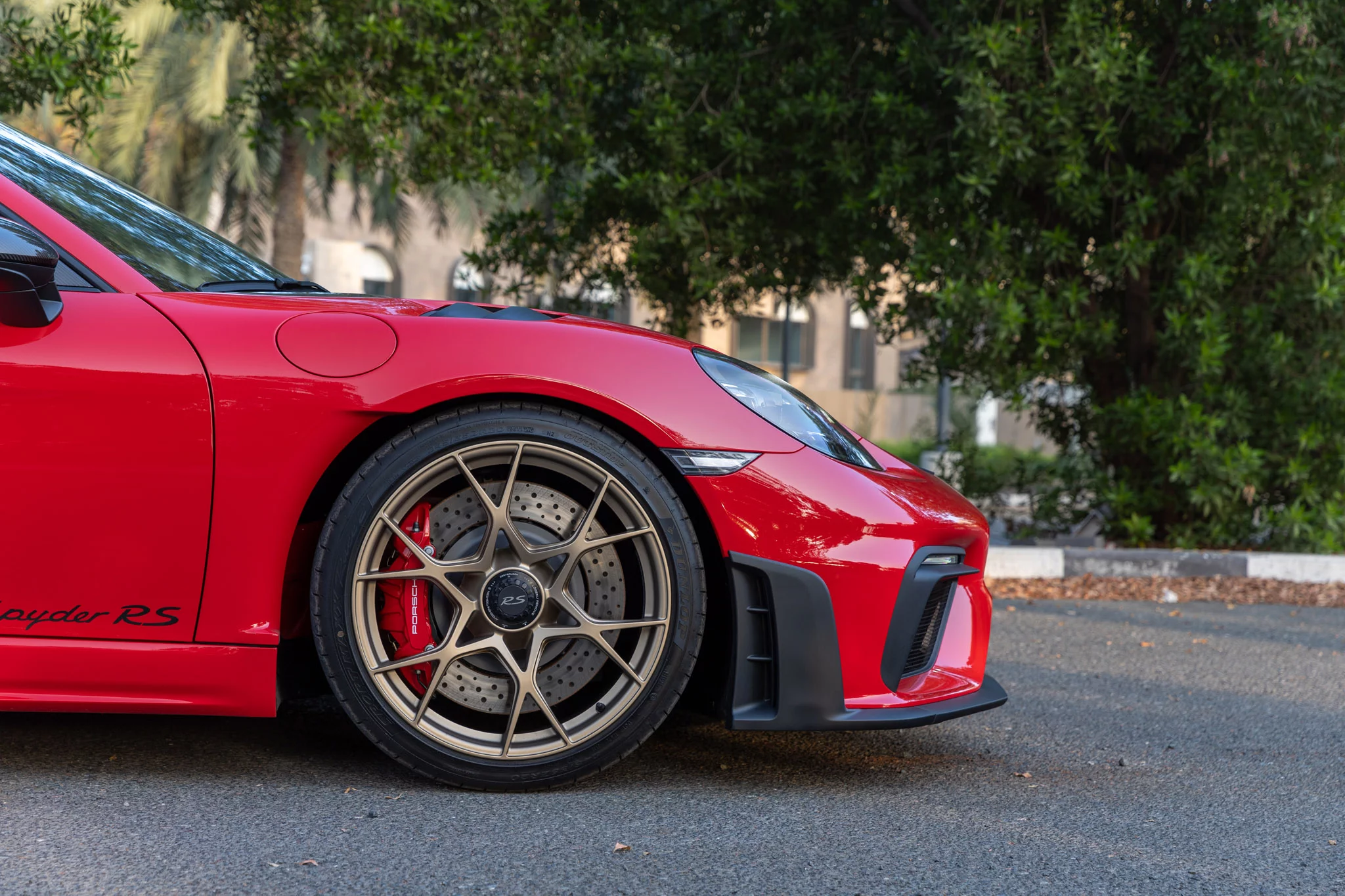 Guards Red Porsche 718 Spyder RS