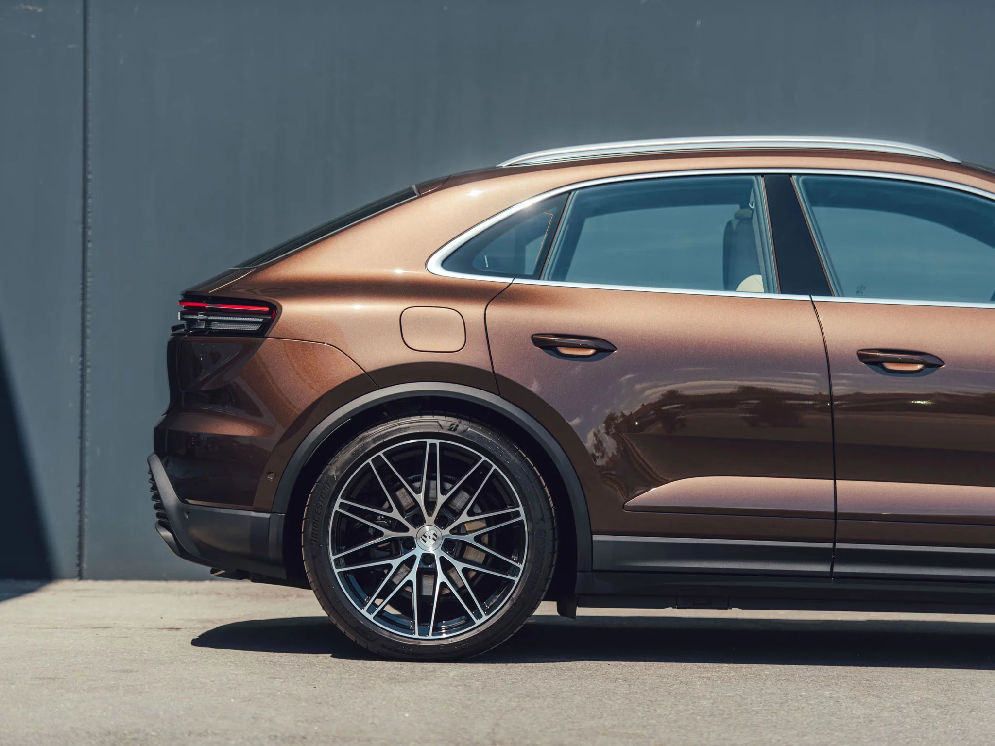Macadamia Metallic Porsche Macan Electric