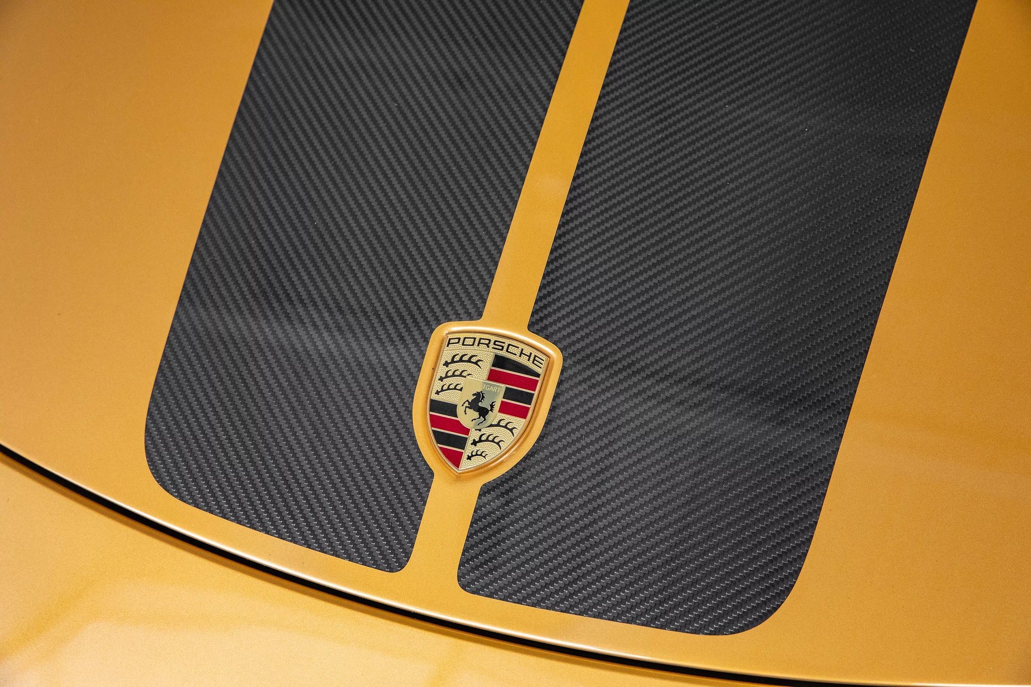 Golden Yellow Metallic Porsche 911 Turbo