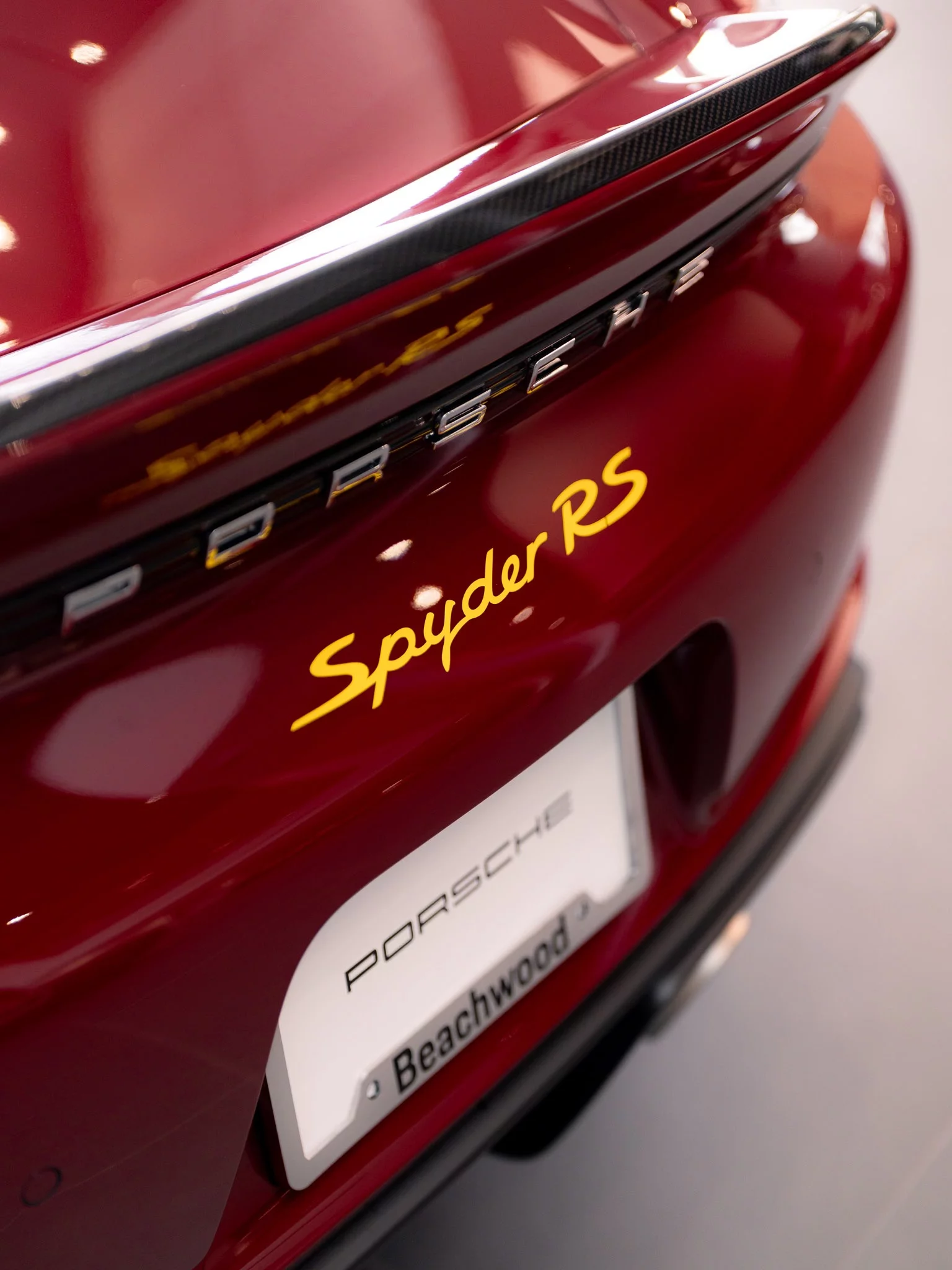 GTS Red Porsche 718 Spyder RS