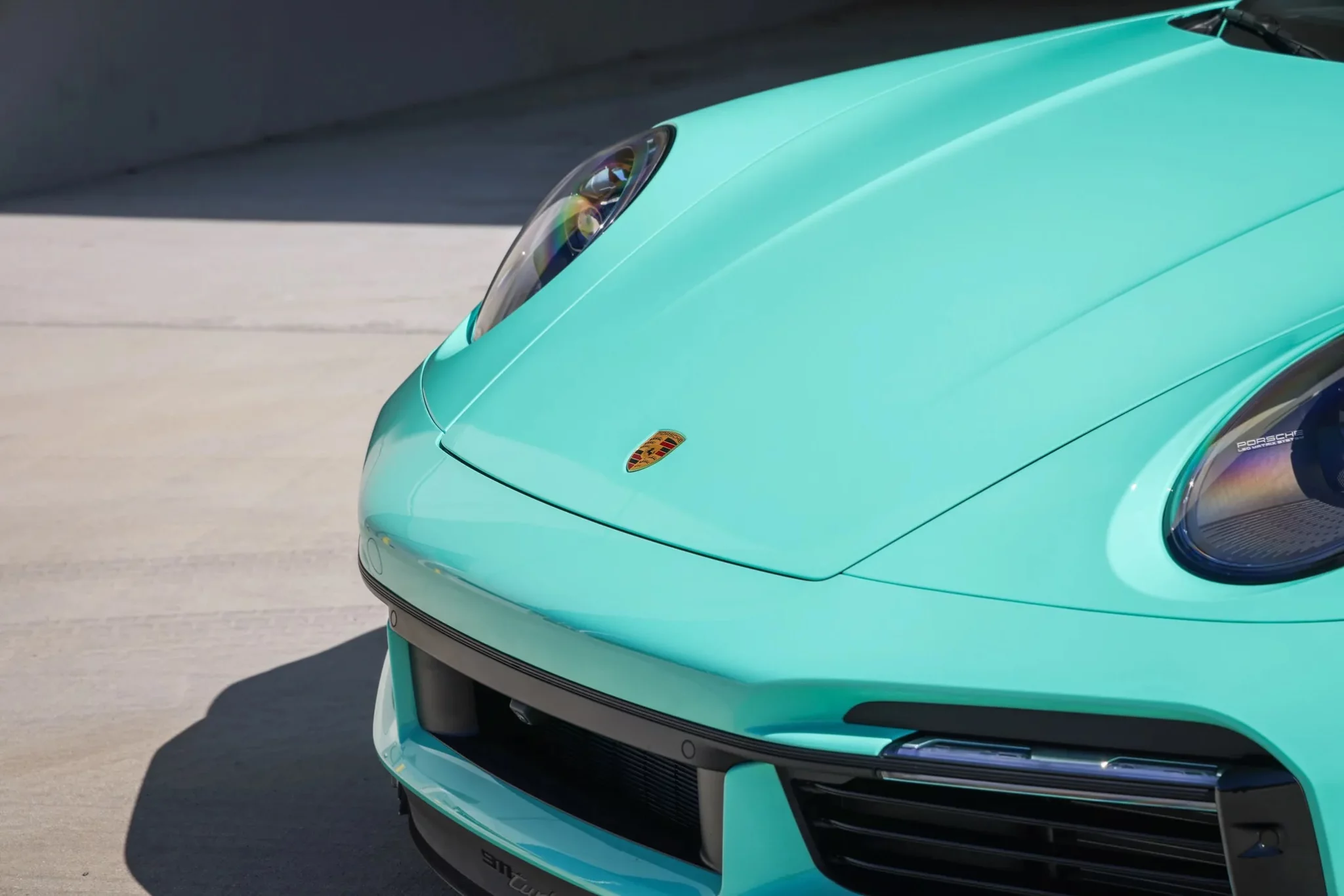 Mint Green Porsche 911 Turbo