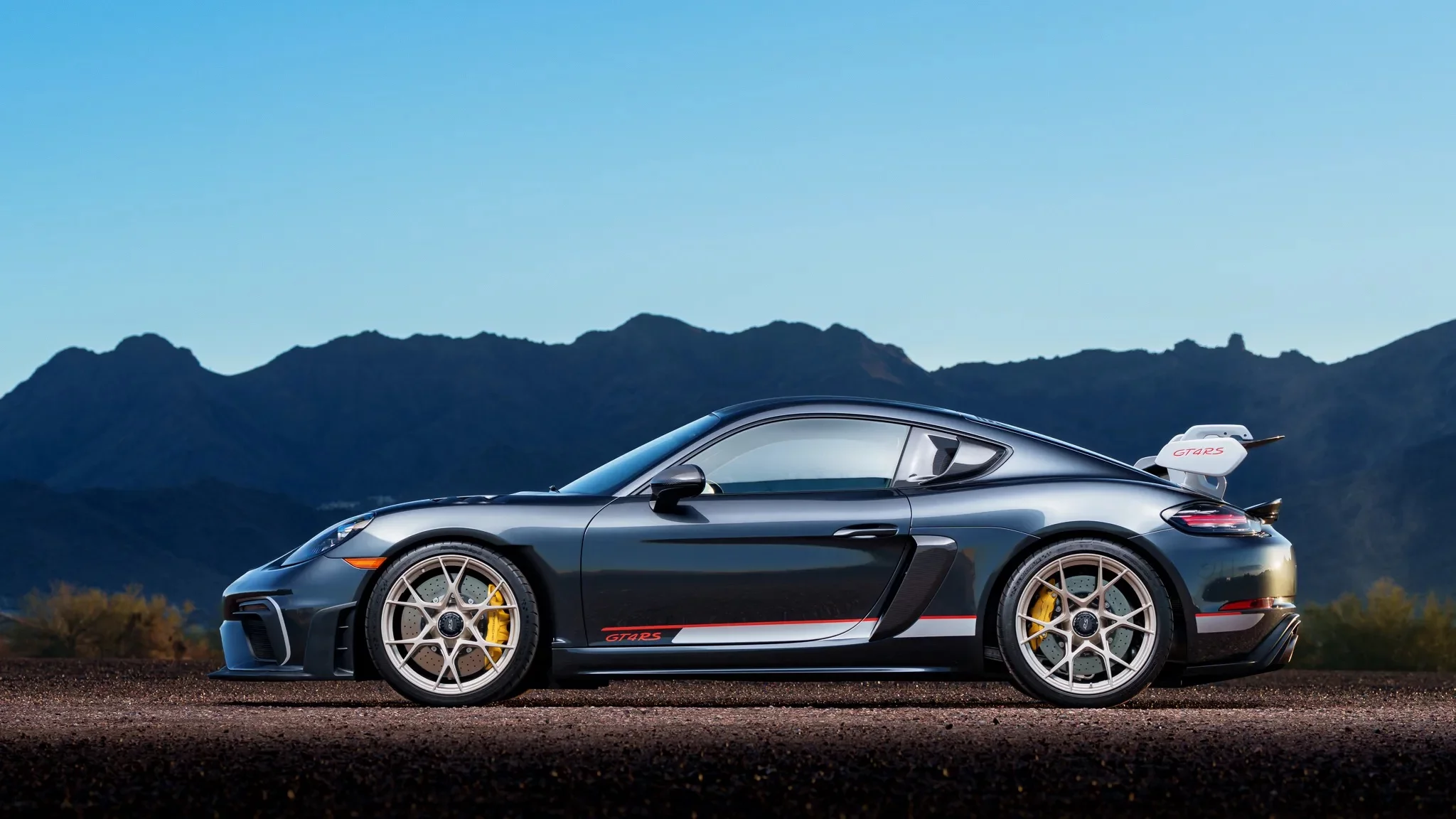 Carbon Steel Grey Porsche 718 Cayman GT4 RS