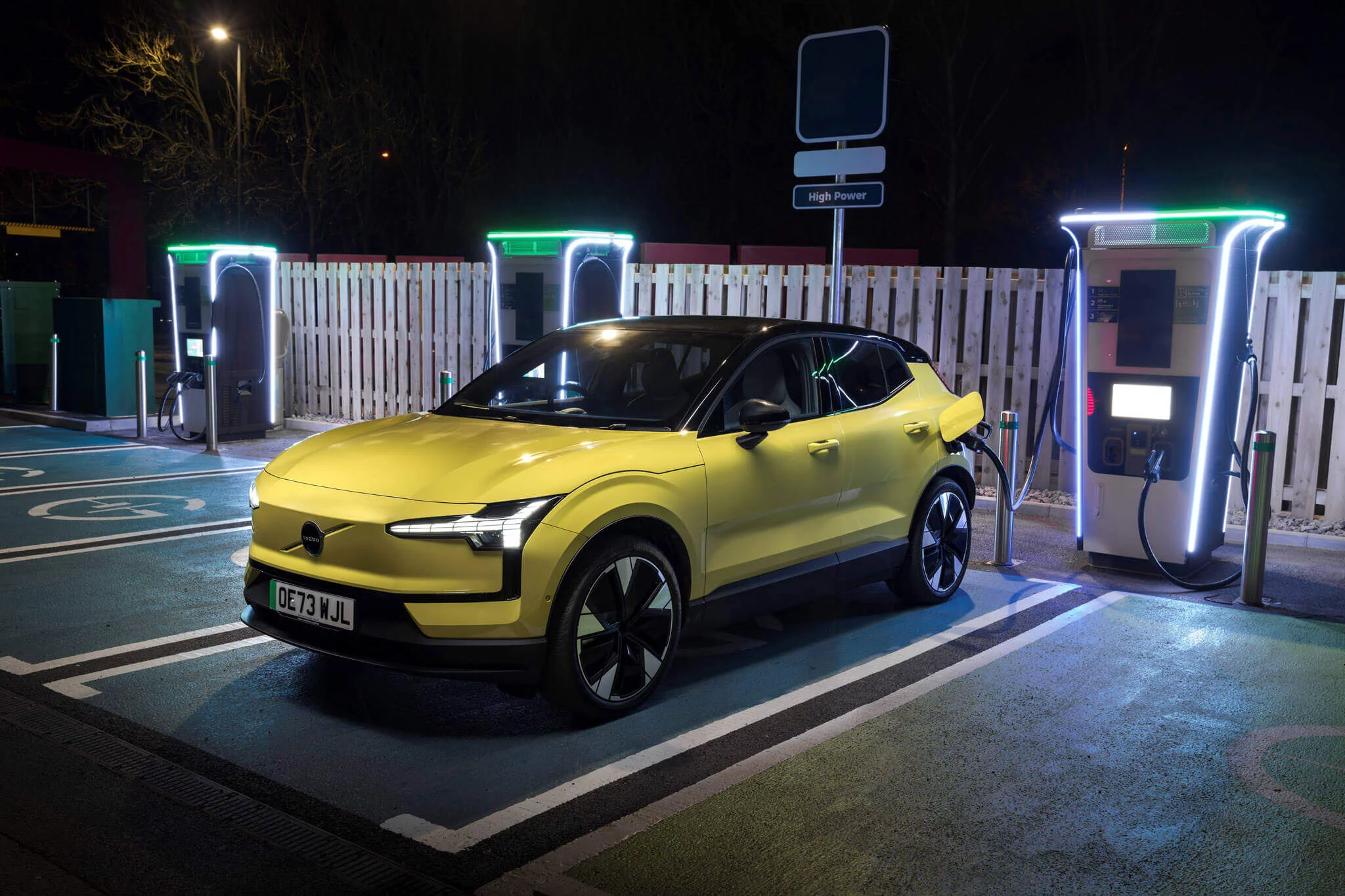 Moss Yellow Volvo EX30