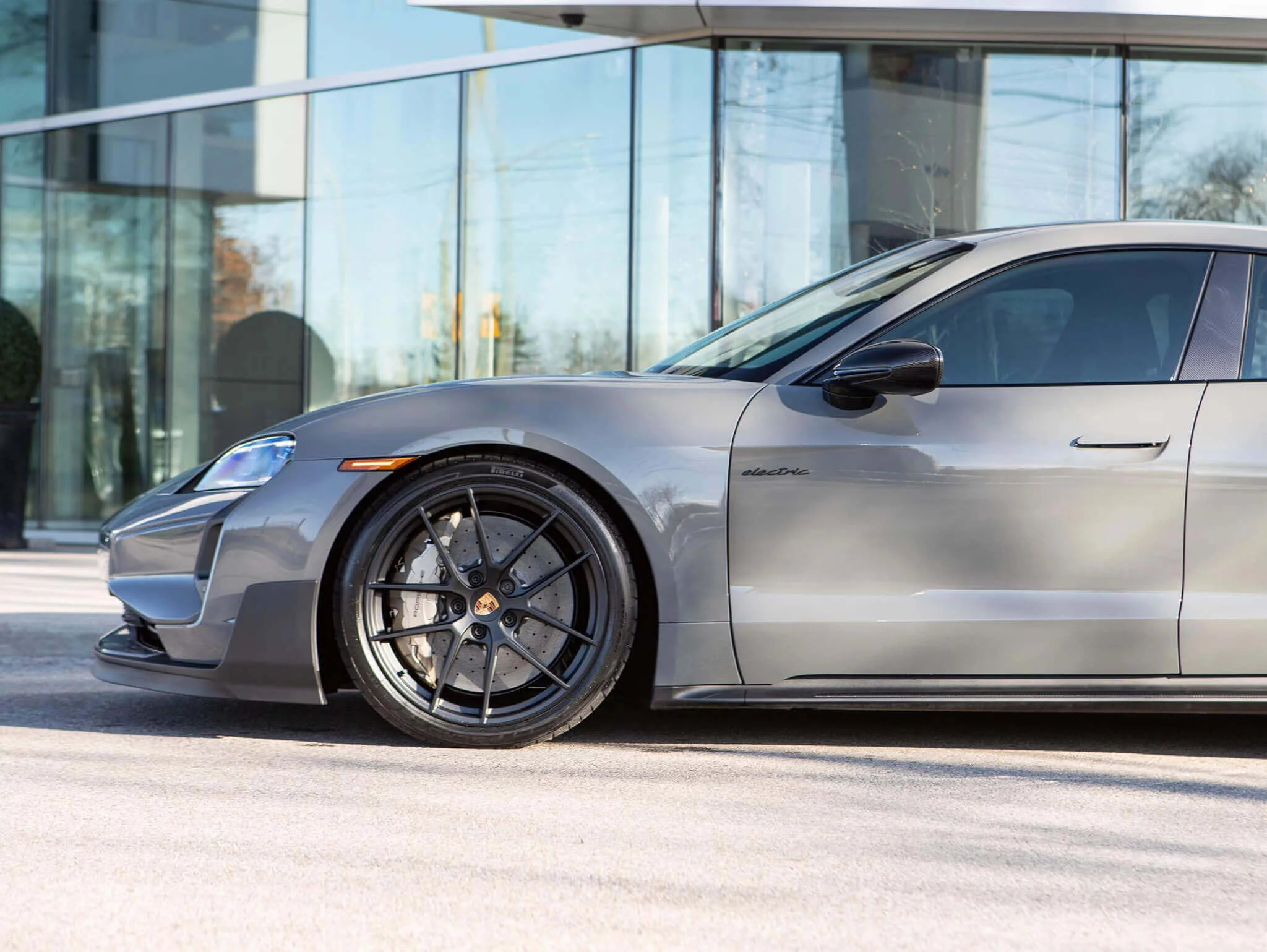 China Grey Porsche Taycan