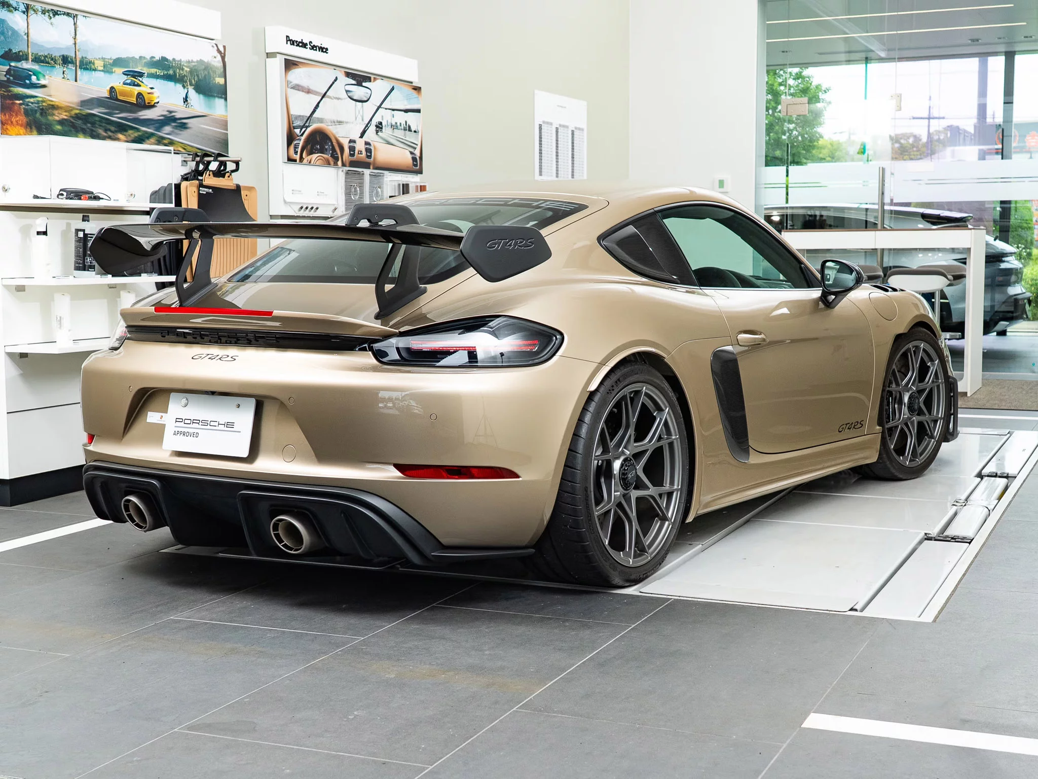 Gold Bronze Metallic Porsche 718 Cayman GT4 RS