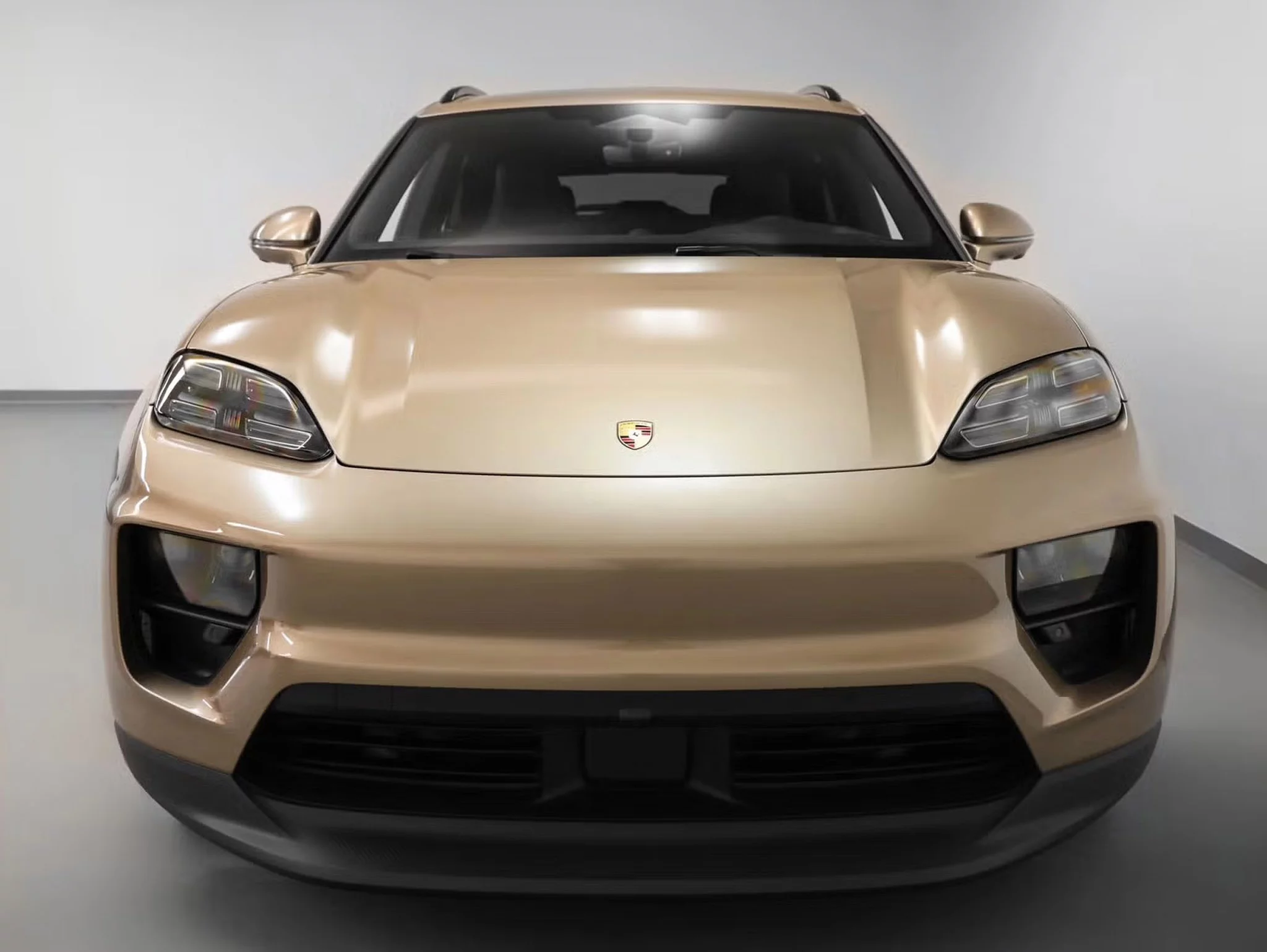 Gold Bronze Metallic Porsche Macan Electric
