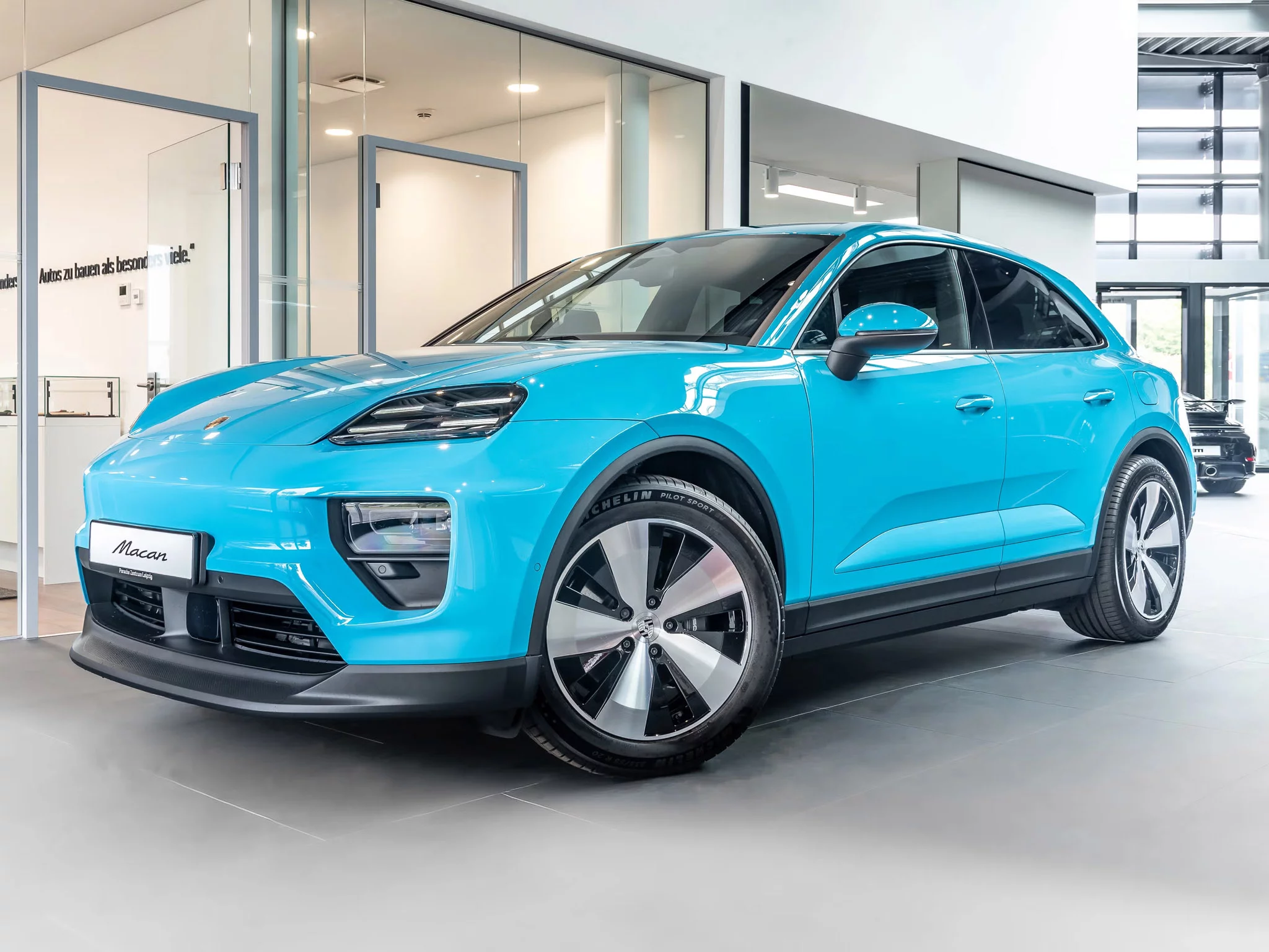 Miami Blue Porsche Macan Electric