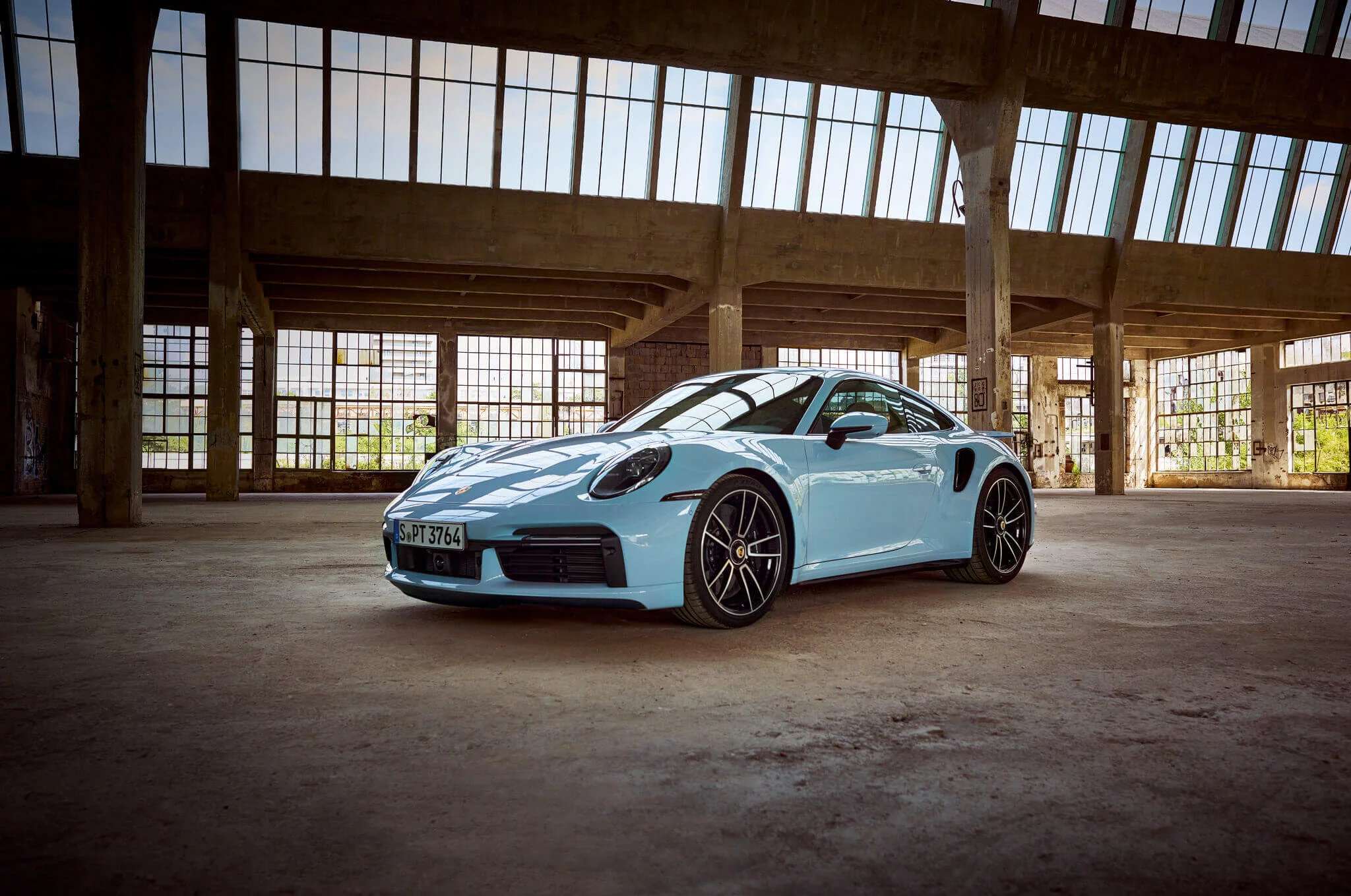 Meissen Blue Porsche 911 Turbo