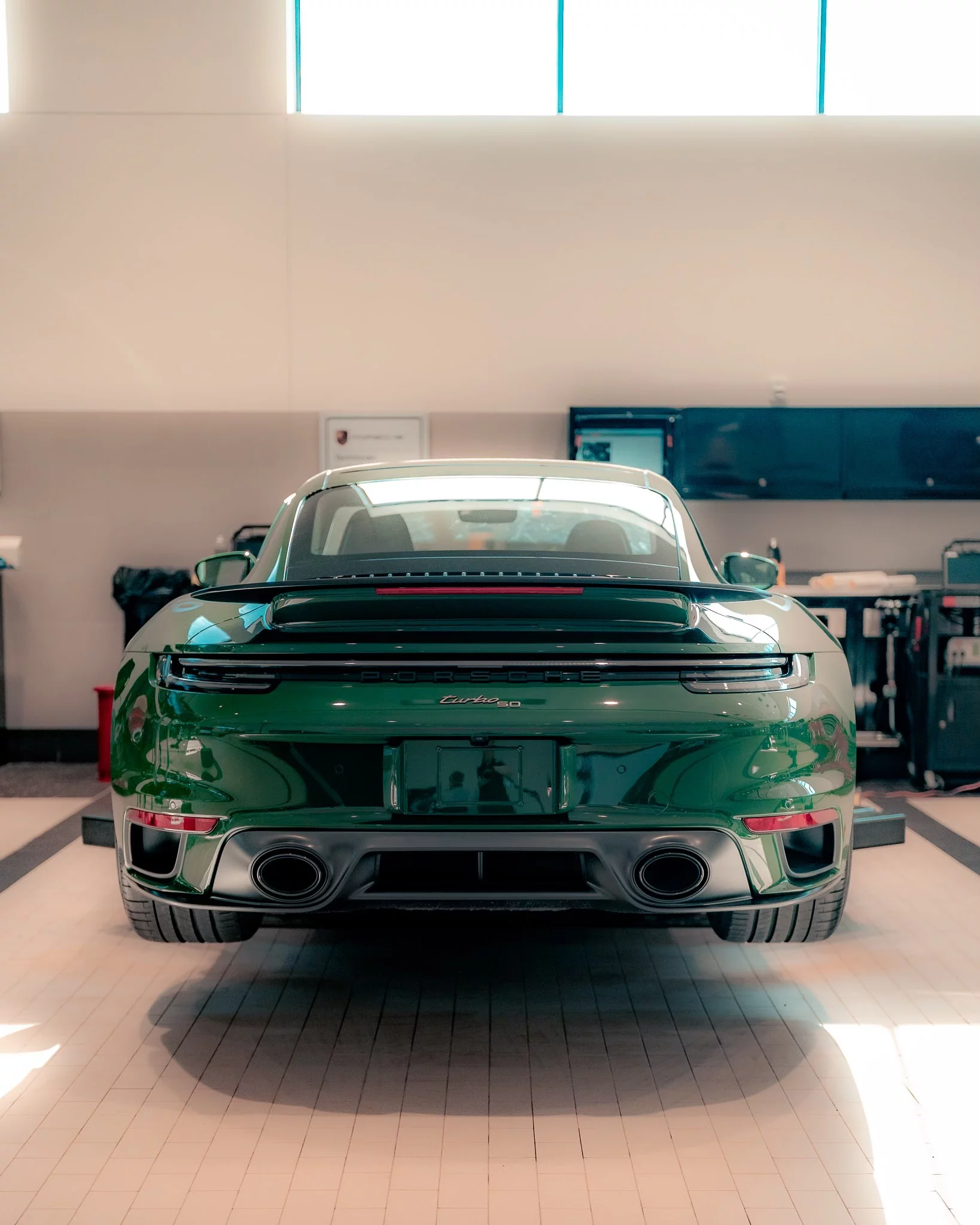 British Racing Green Porsche 911 Turbo