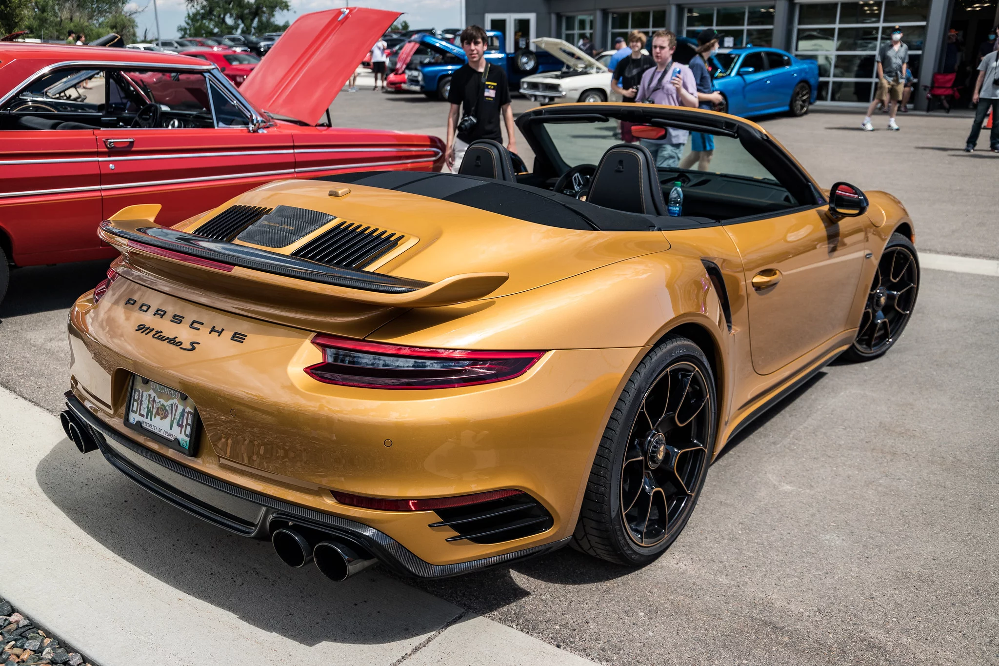 Golden Yellow Metallic Porsche 911 Turbo