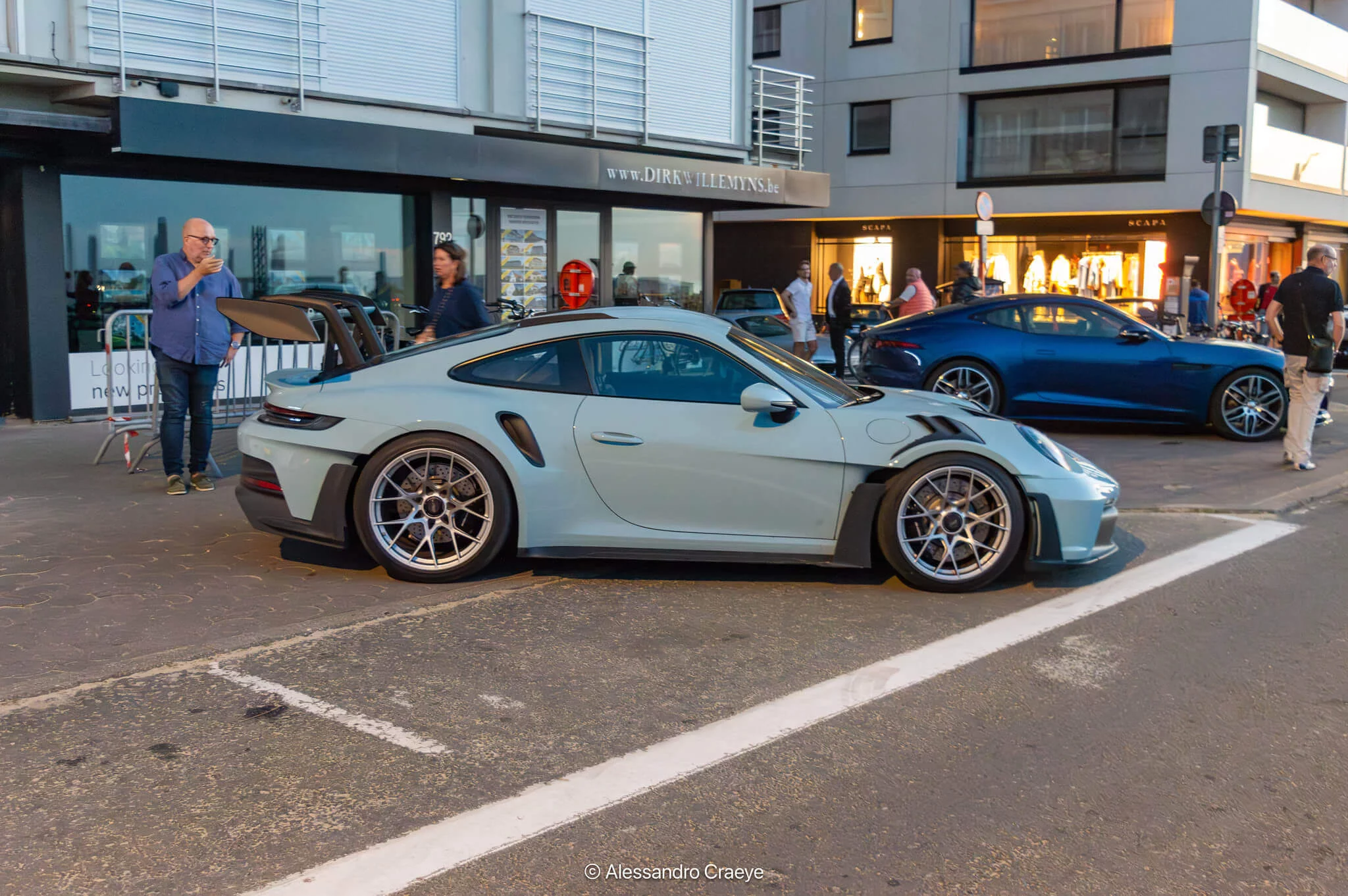 Meissen Blue Porsche 911 GT3 RS