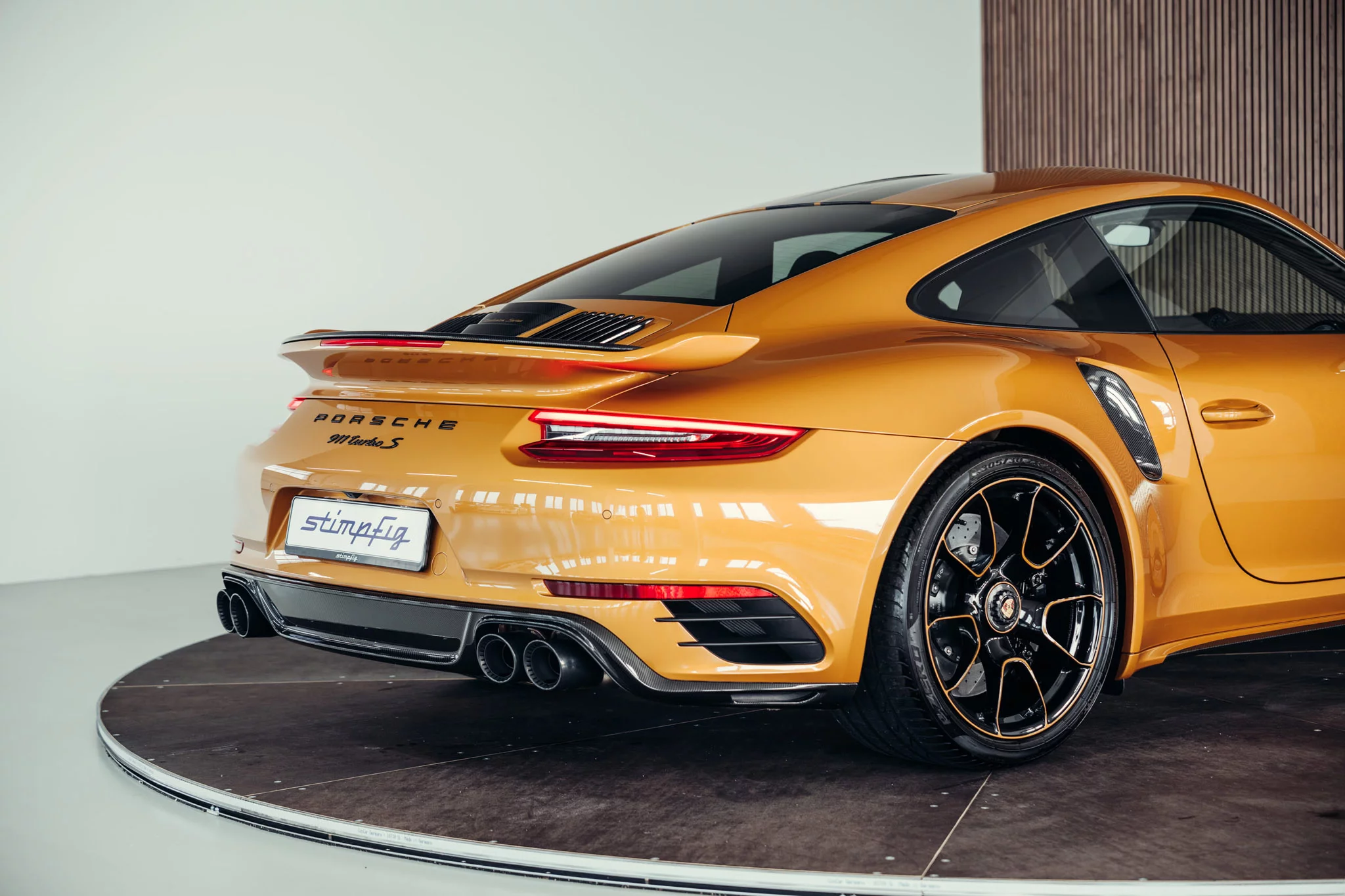 Golden Yellow Metallic Porsche 911 Turbo