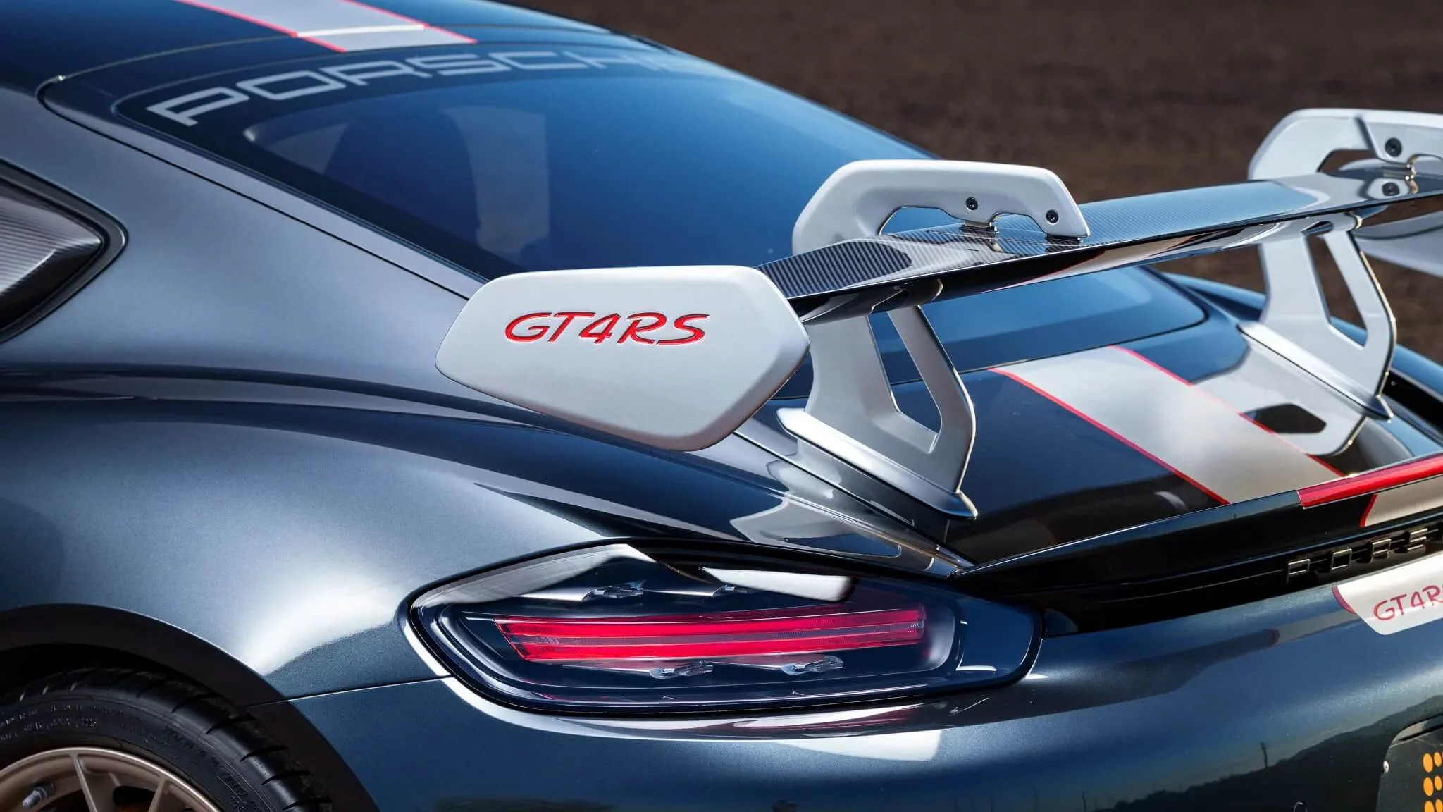 Carbon Steel Grey Porsche 718 Cayman GT4 RS