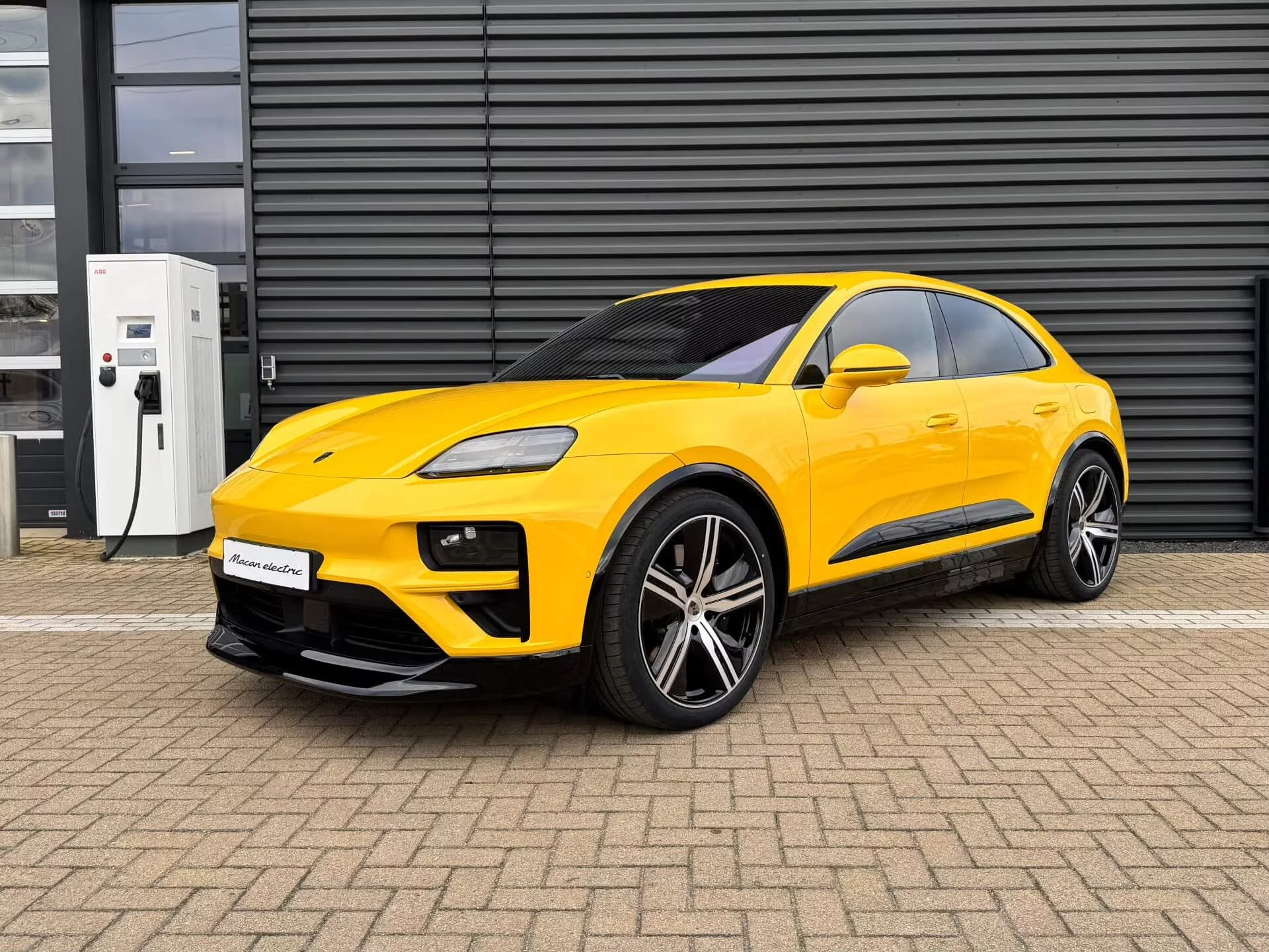 Speed Yellow Porsche Macan Electric