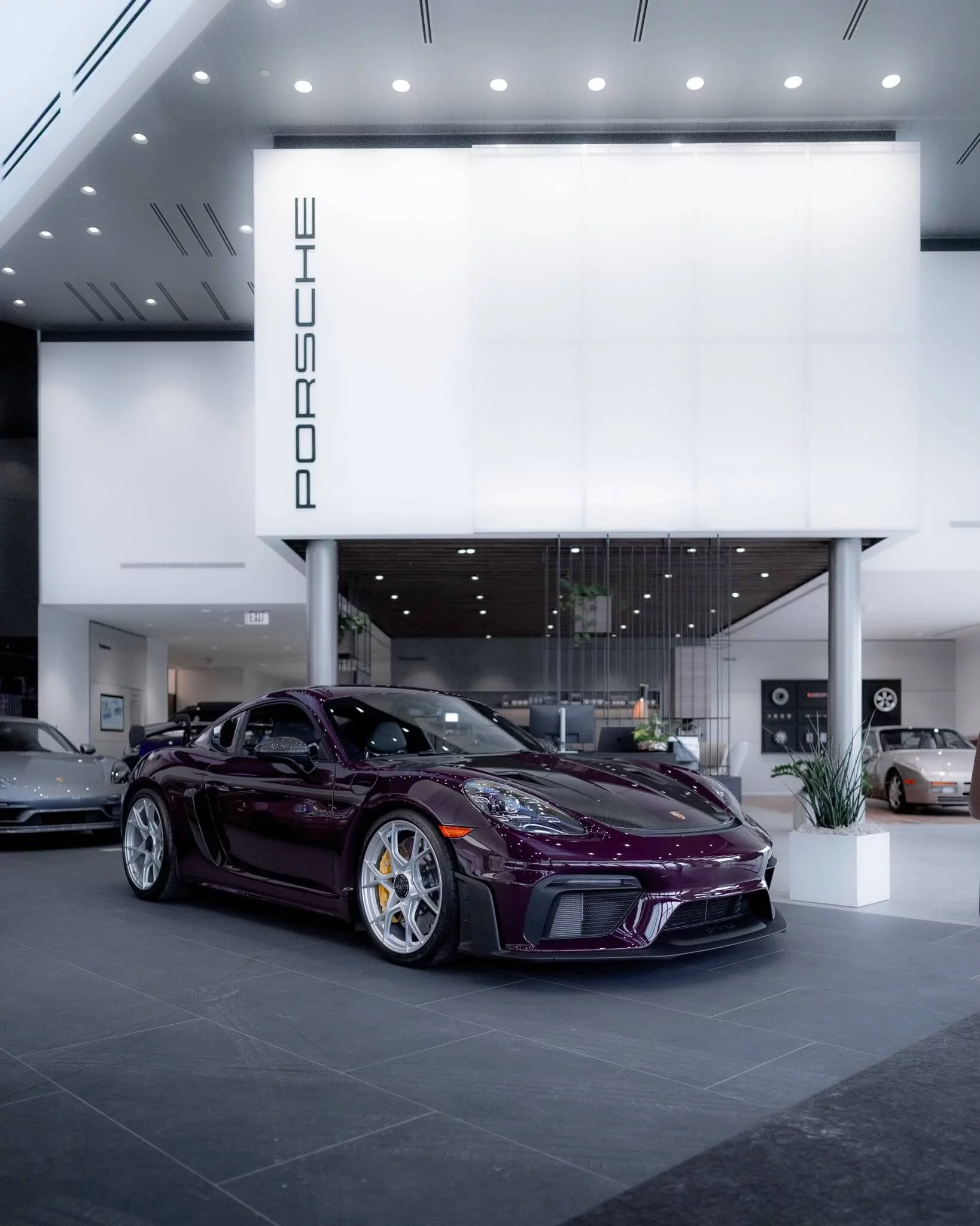 Aubergine Porsche 718 Cayman GT4 RS