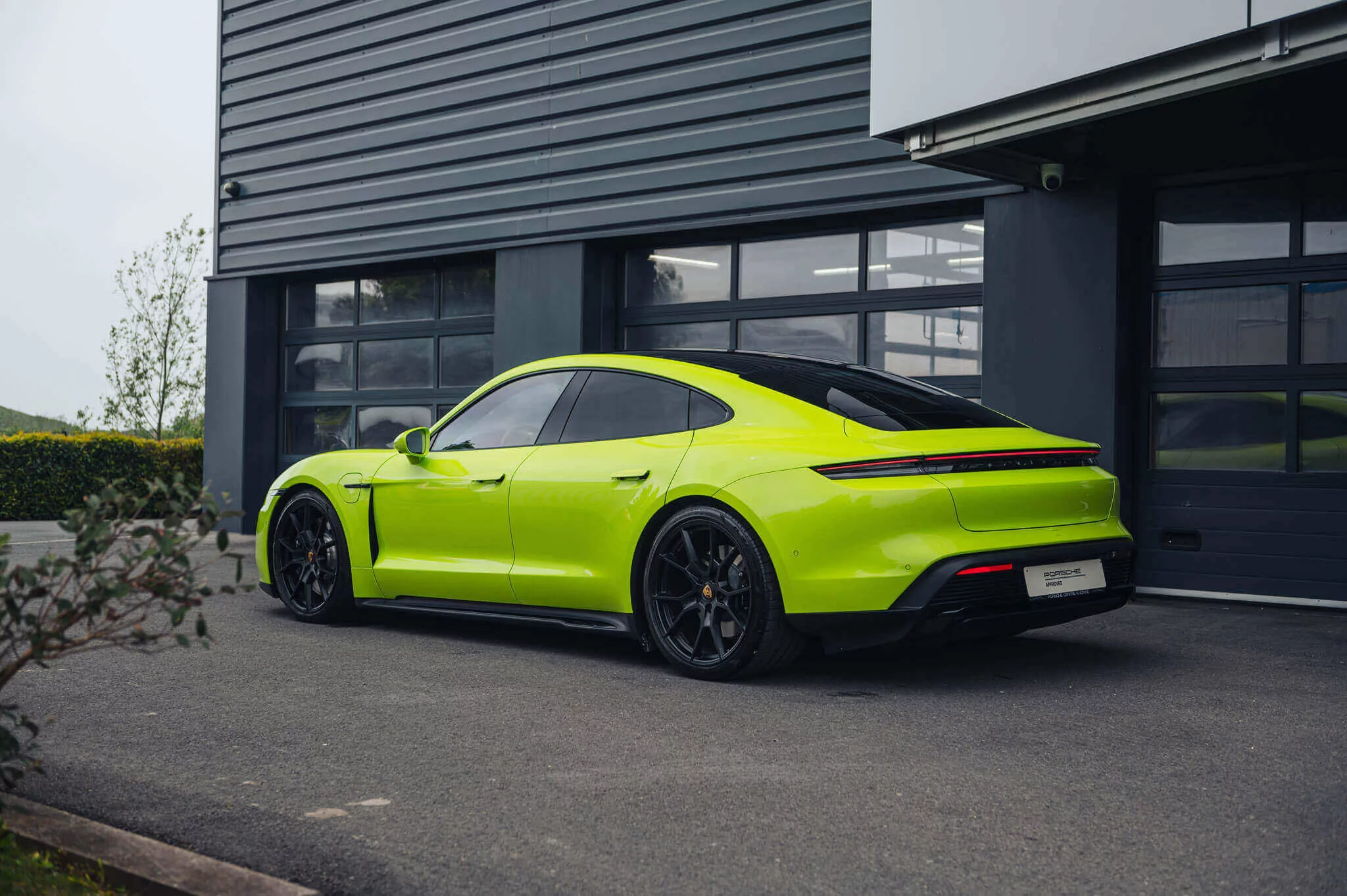 Acid Green Porsche Taycan