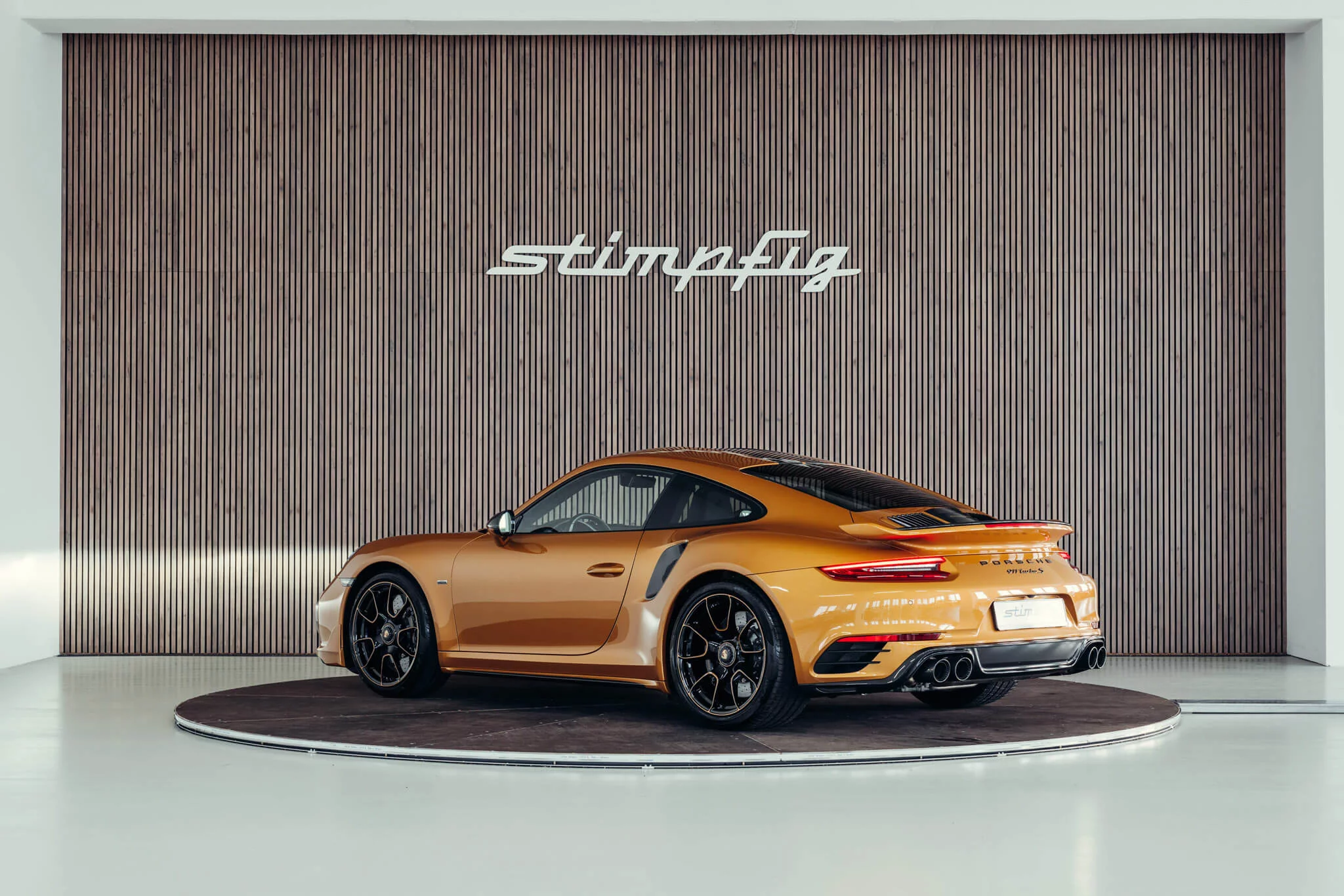 Golden Yellow Metallic Porsche 911 Turbo